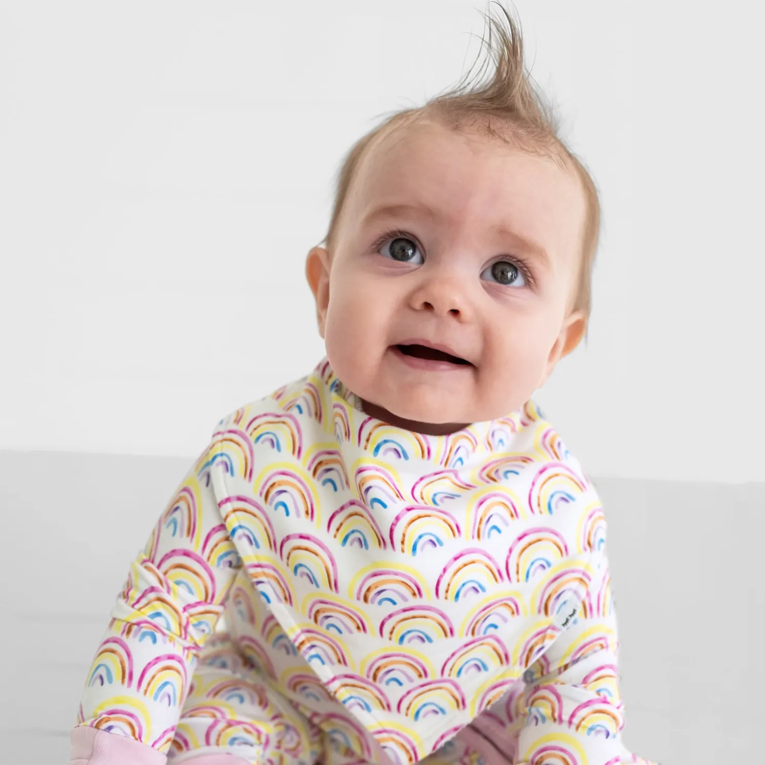 Pastel Rainbows Bandana Bib