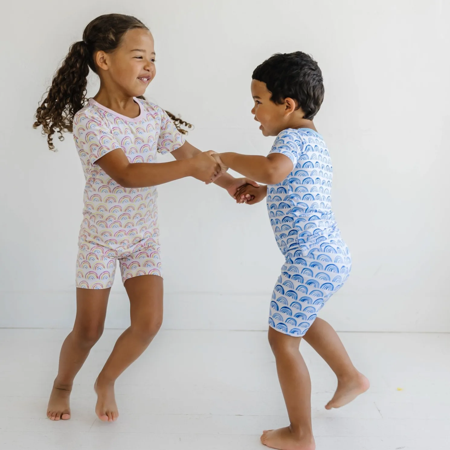 Pastel Rainbows Two-Piece Pajama Set