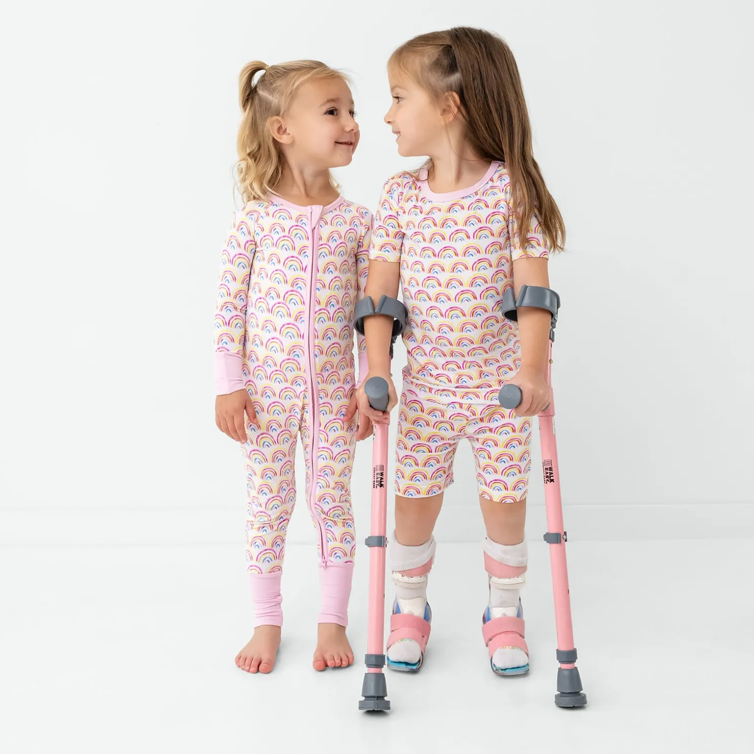 Pastel Rainbows Two-Piece Pajama Set