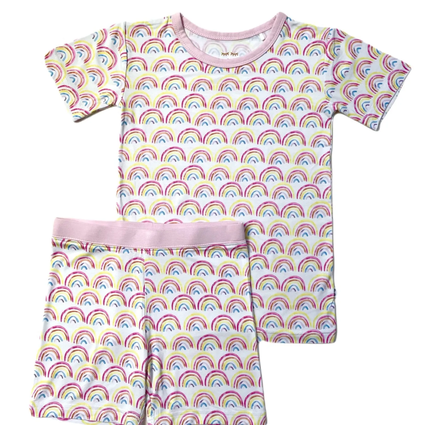 Pastel Rainbows Two-Piece Pajama Set