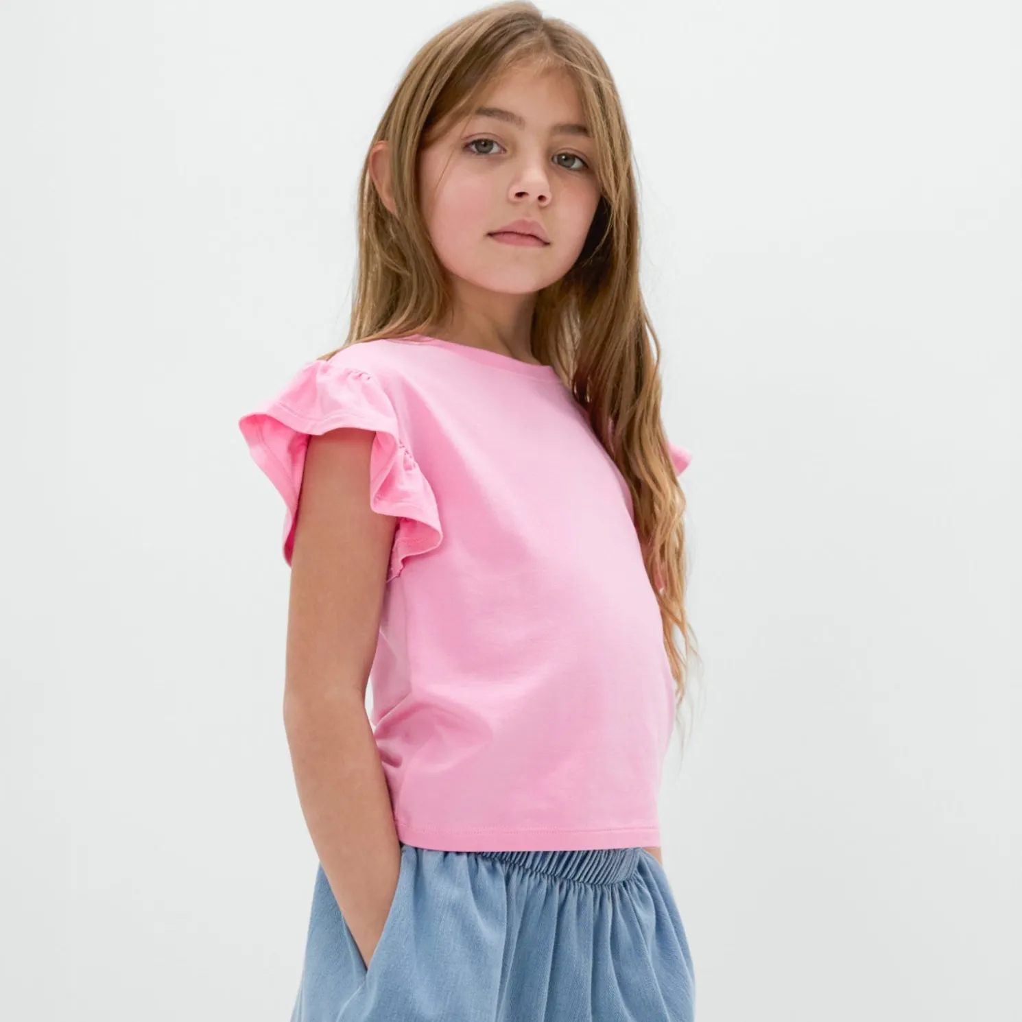 Peppy Pink Flutter Tee