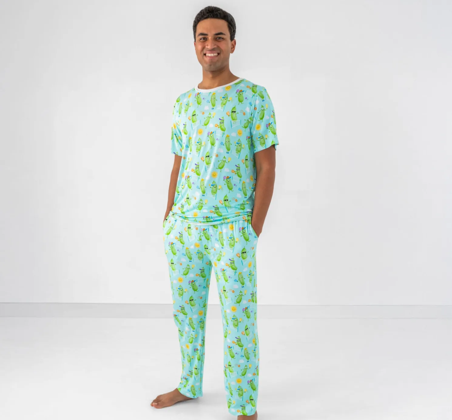 Pickle Power Men's Short Sleeve Pajama Top
