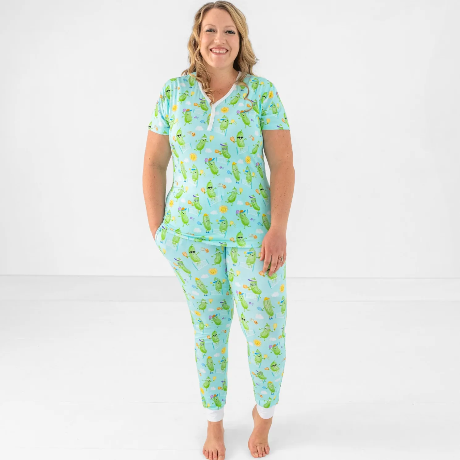 Pickle Power Women's Short Sleeve Pajama Top