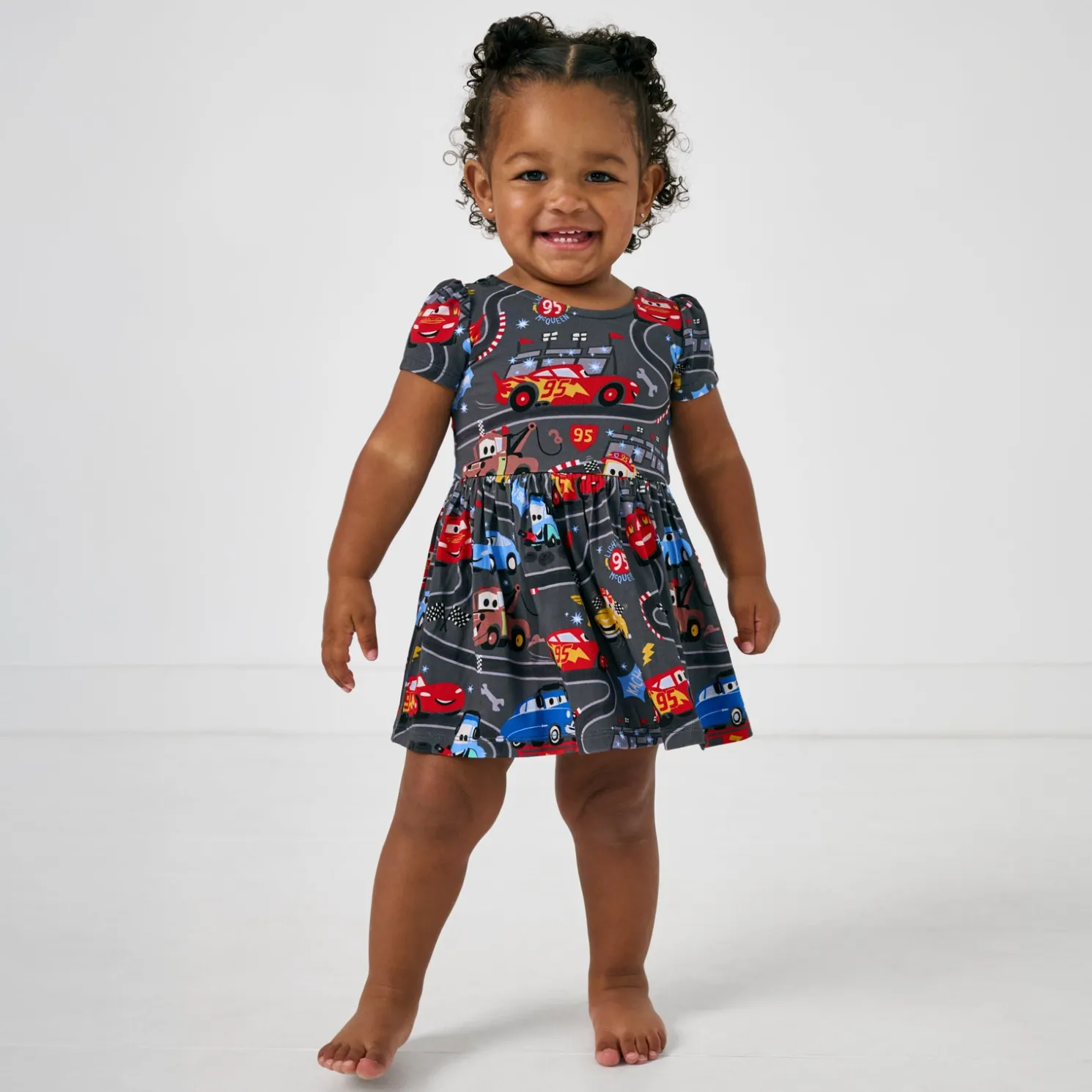 Piston Cup Bow Back Skater Dress with Bodysuit