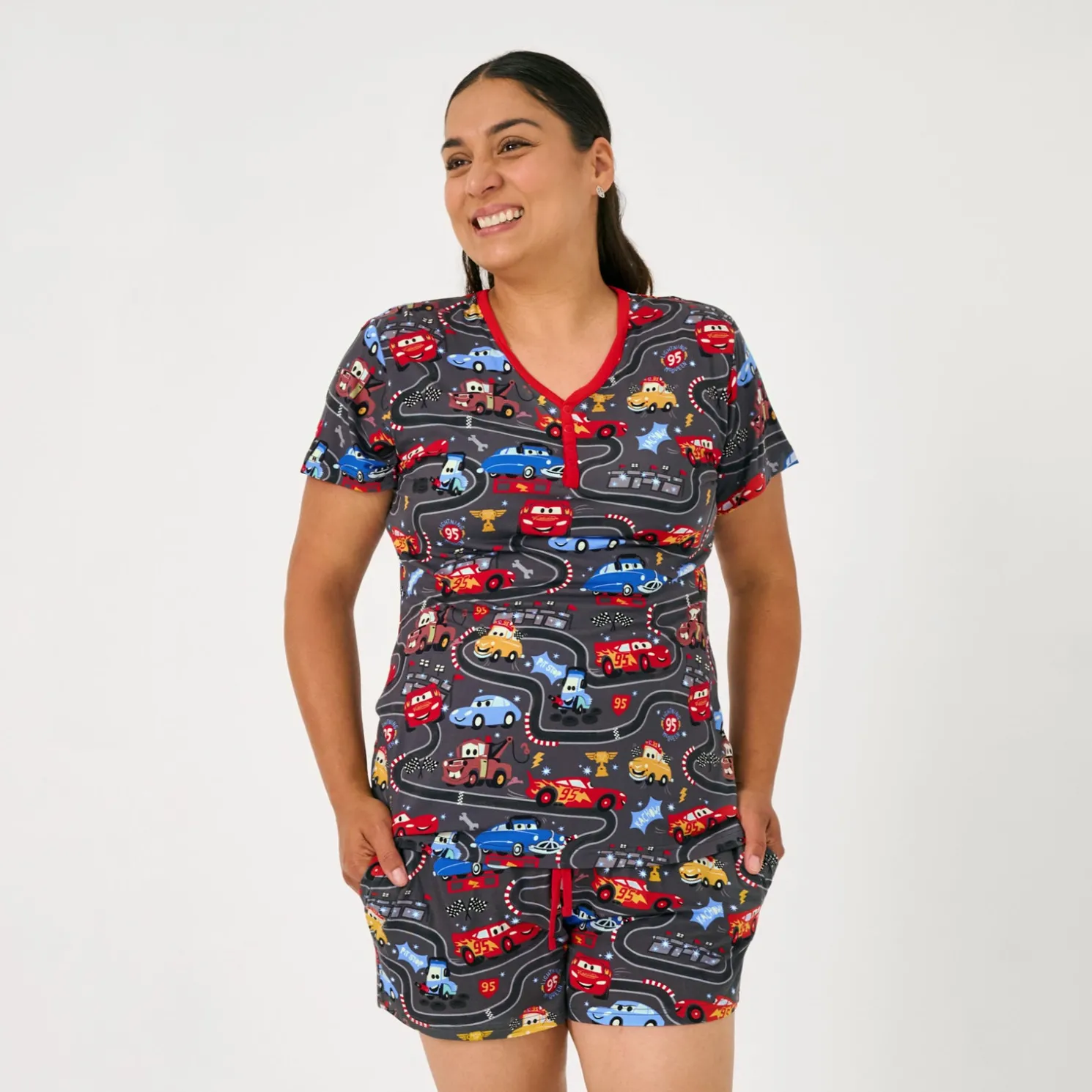 Piston Cup Women's Short Sleeve Pajama Top