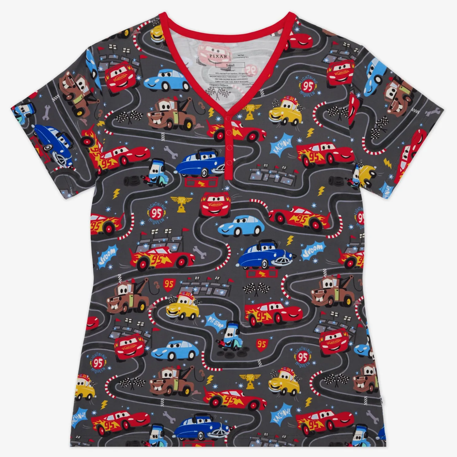 Piston Cup Women's Short Sleeve Pajama Top