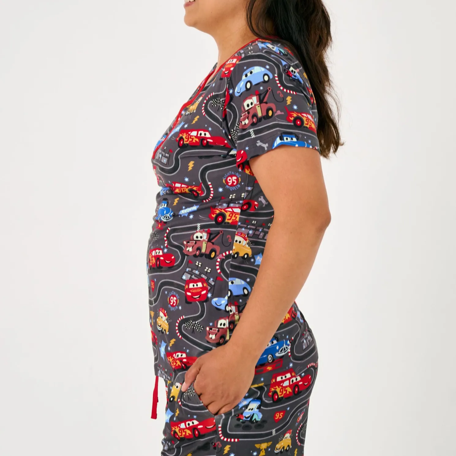Piston Cup Women's Short Sleeve Pajama Top