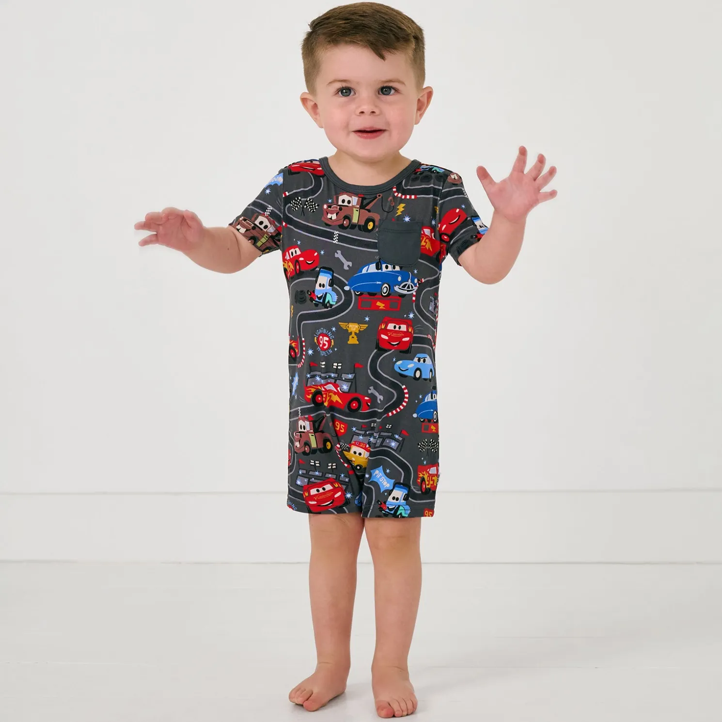 Piston Cup Pocket Shorty Romper