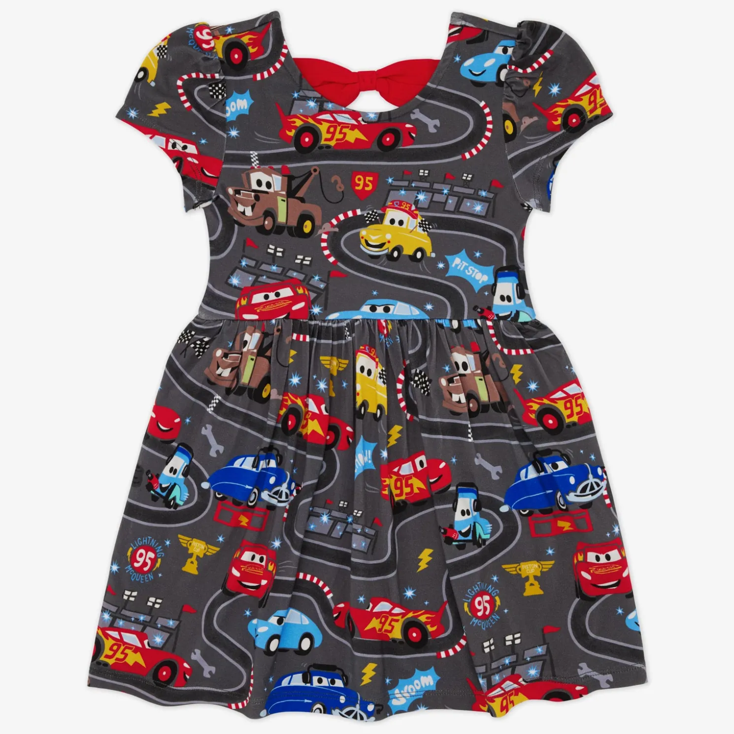 Piston Cup Bow Back Skater Dress