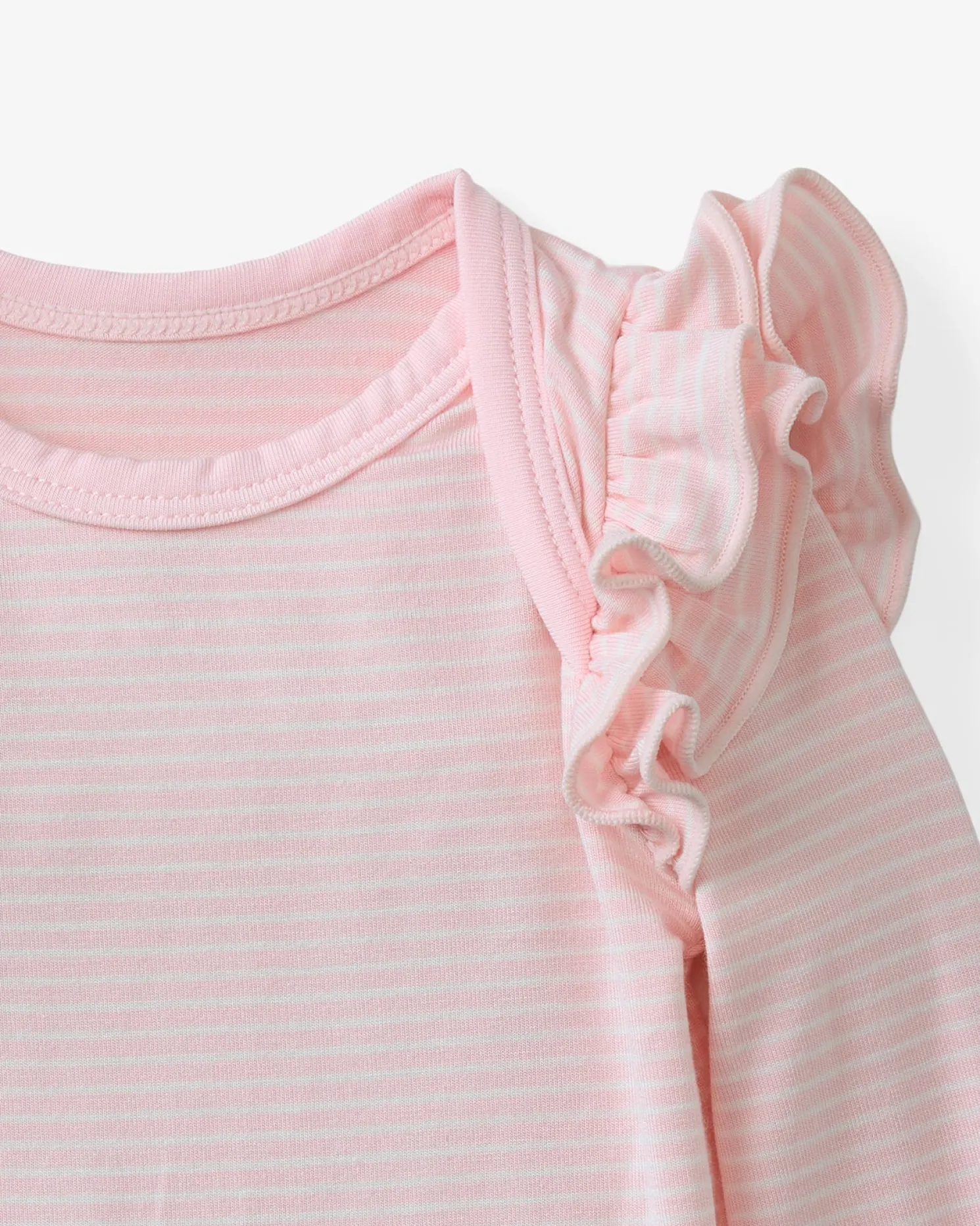 Prima Pink Stripe Flutter Bodysuit