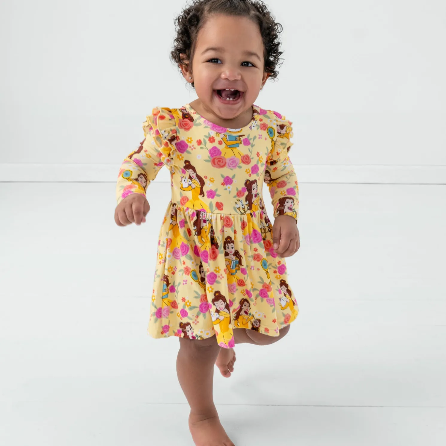 Princess Belle Flutter Twirl Dress with Bodysuit