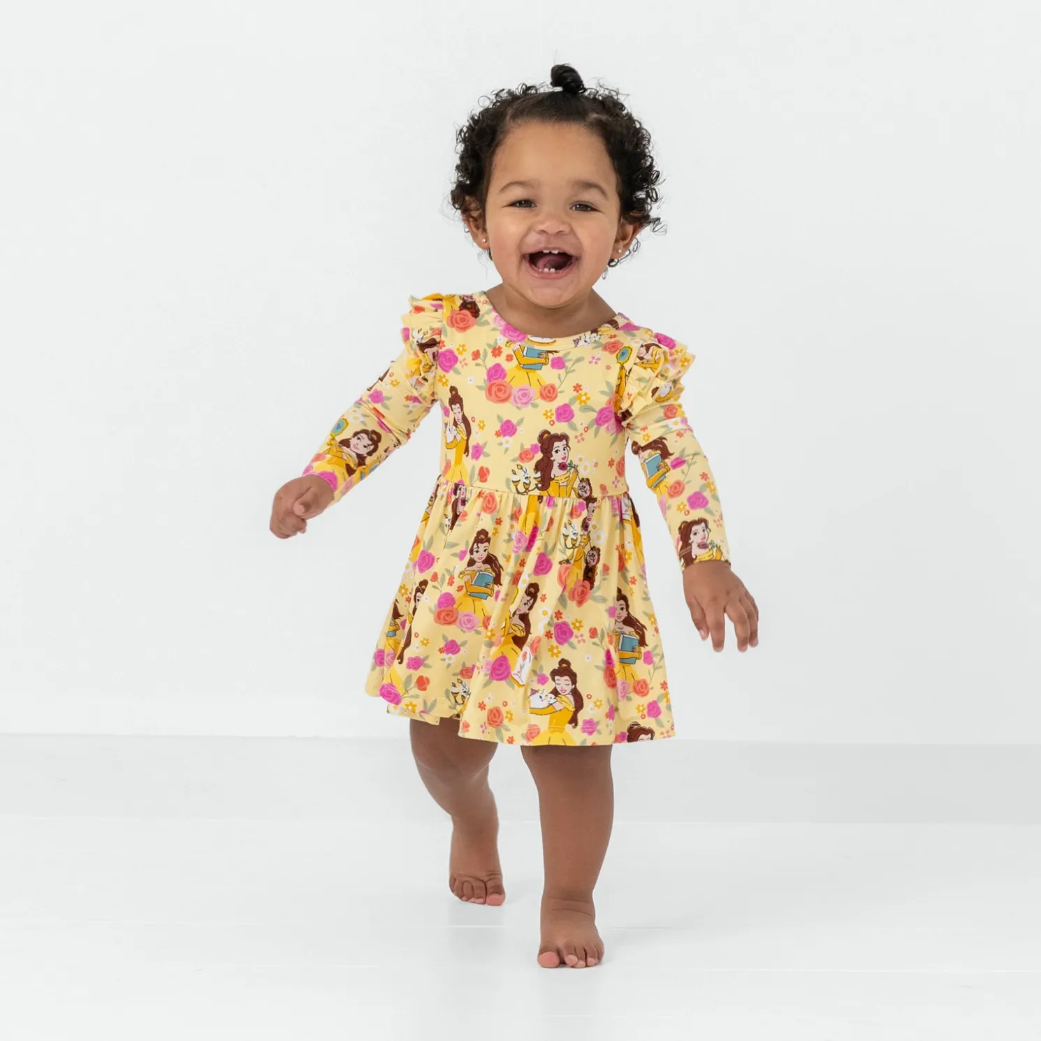 Princess Belle Flutter Twirl Dress with Bodysuit