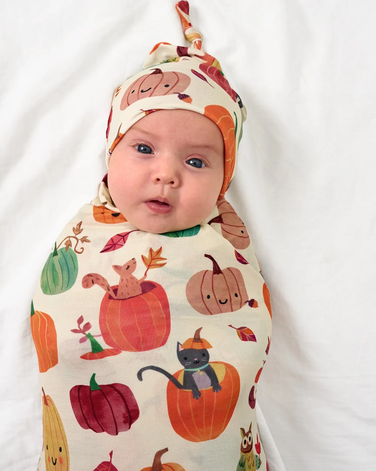 Pumpkin Pals Swaddle & Hat Set