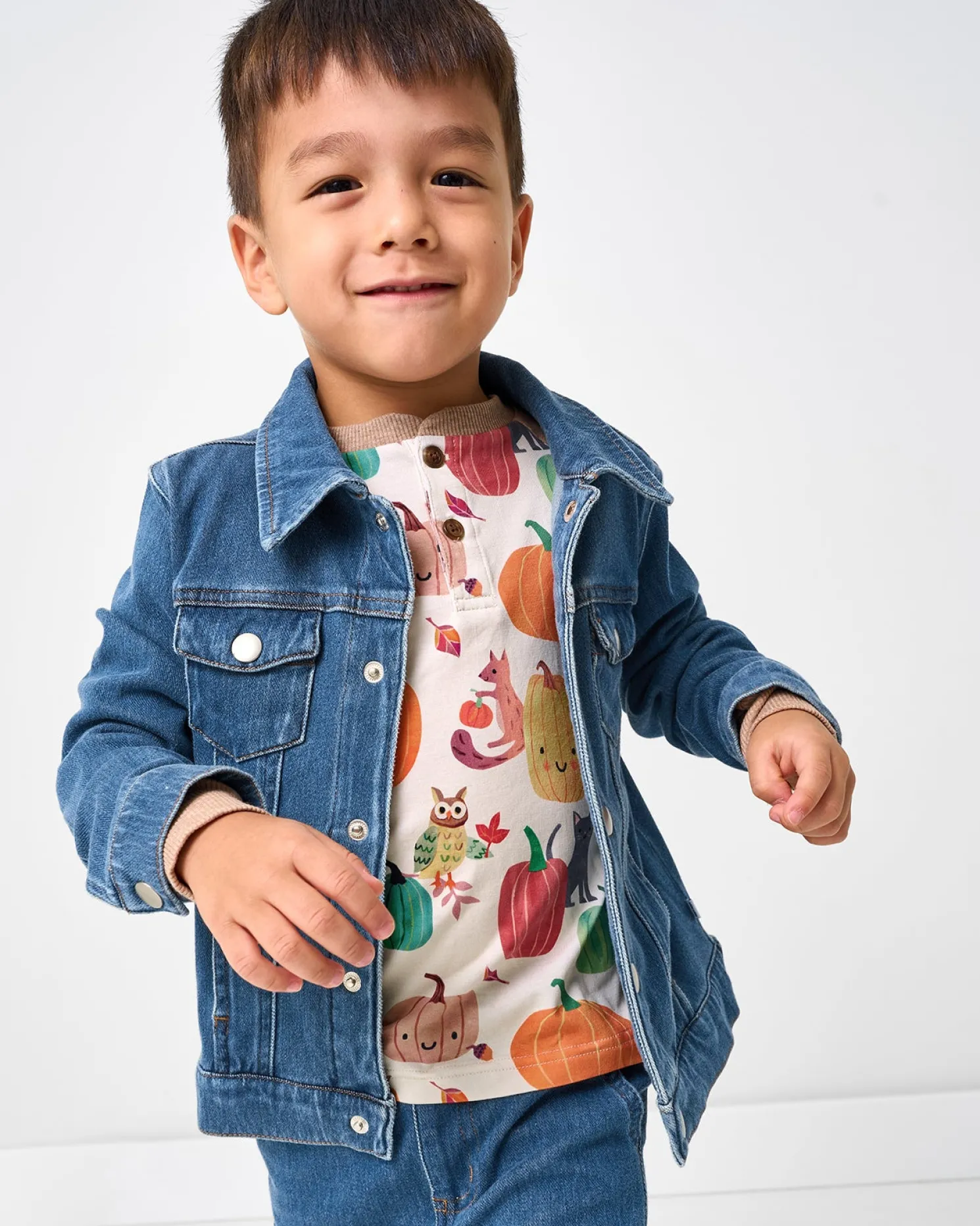 Pumpkin Pals Raglan Henley Tee