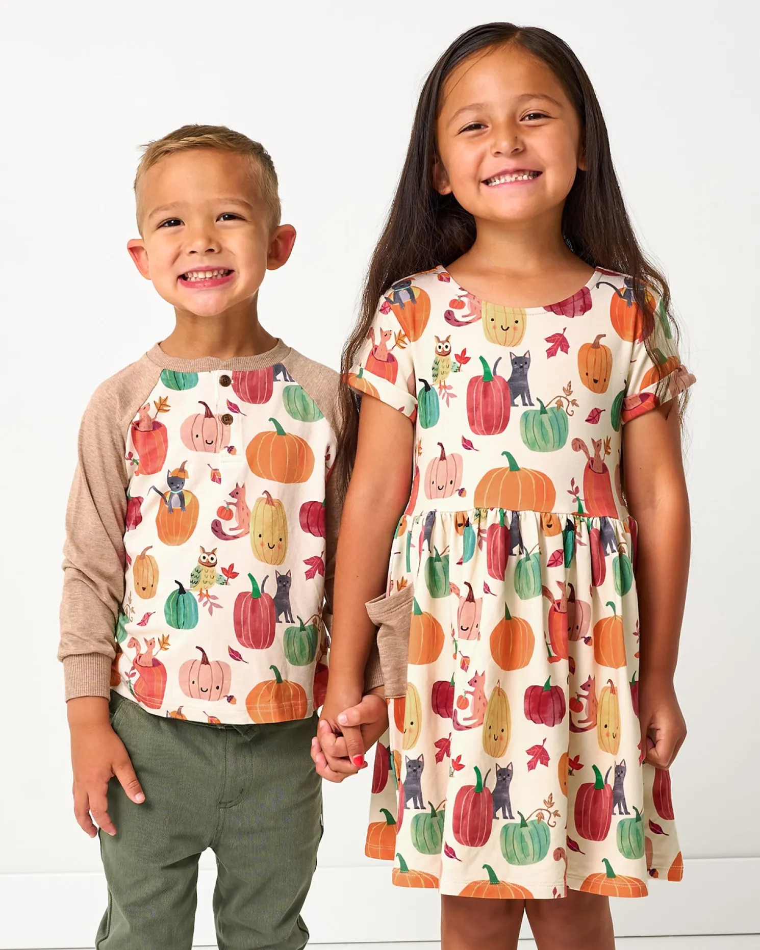 Pumpkin Pals Raglan Henley Tee