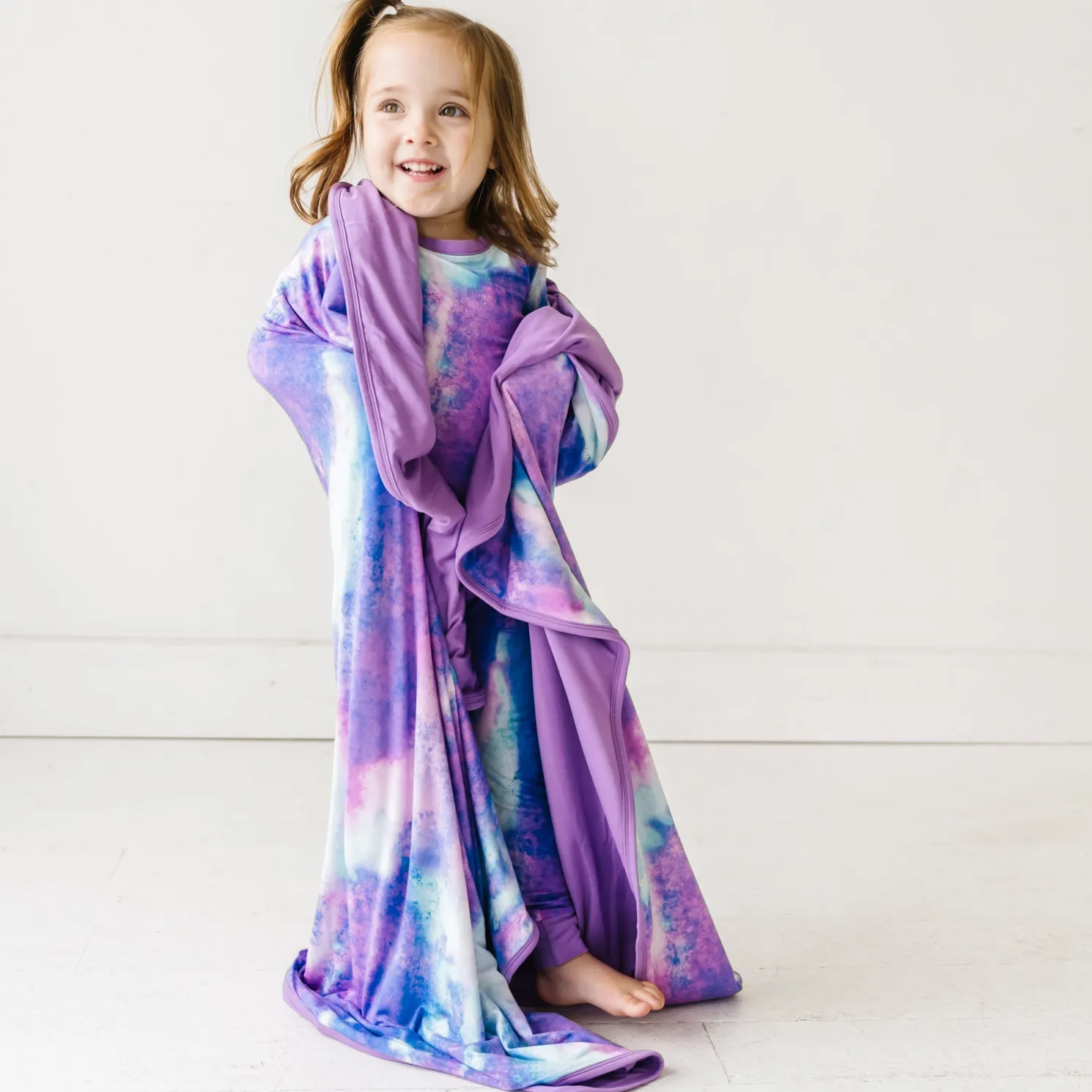 Purple Watercolor Large Cloud Blanket®