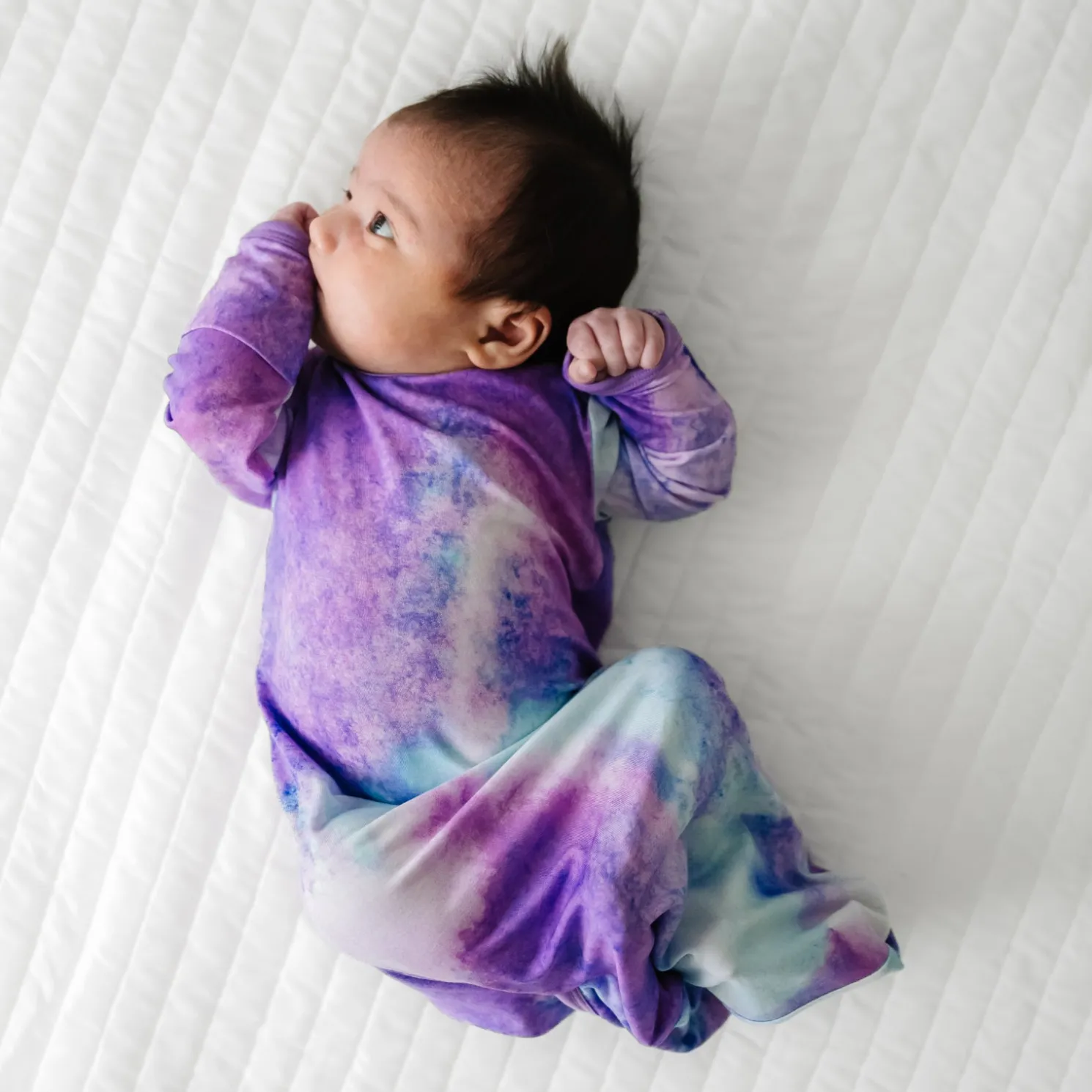 Purple Watercolor Infant Gown