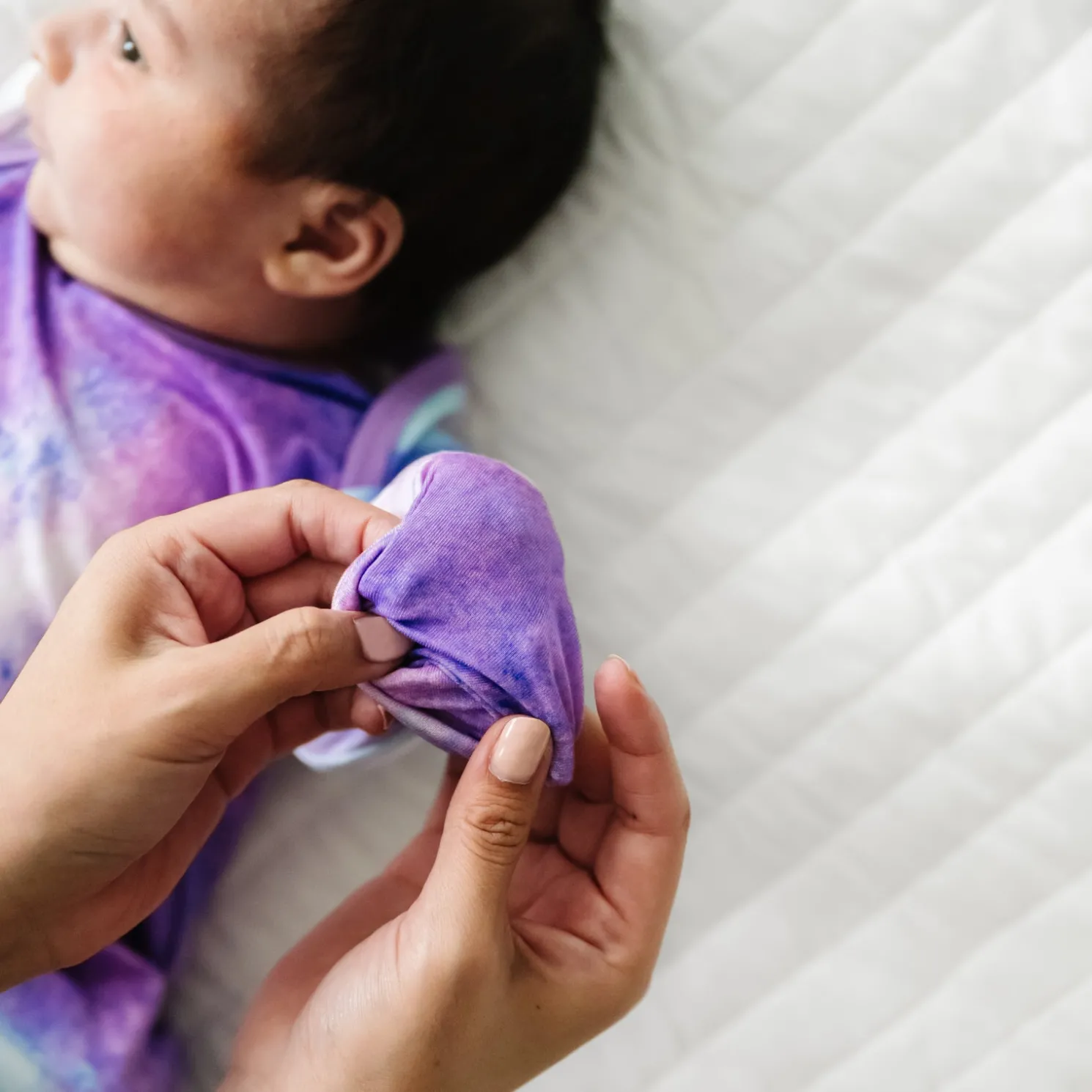 Purple Watercolor Infant Gown