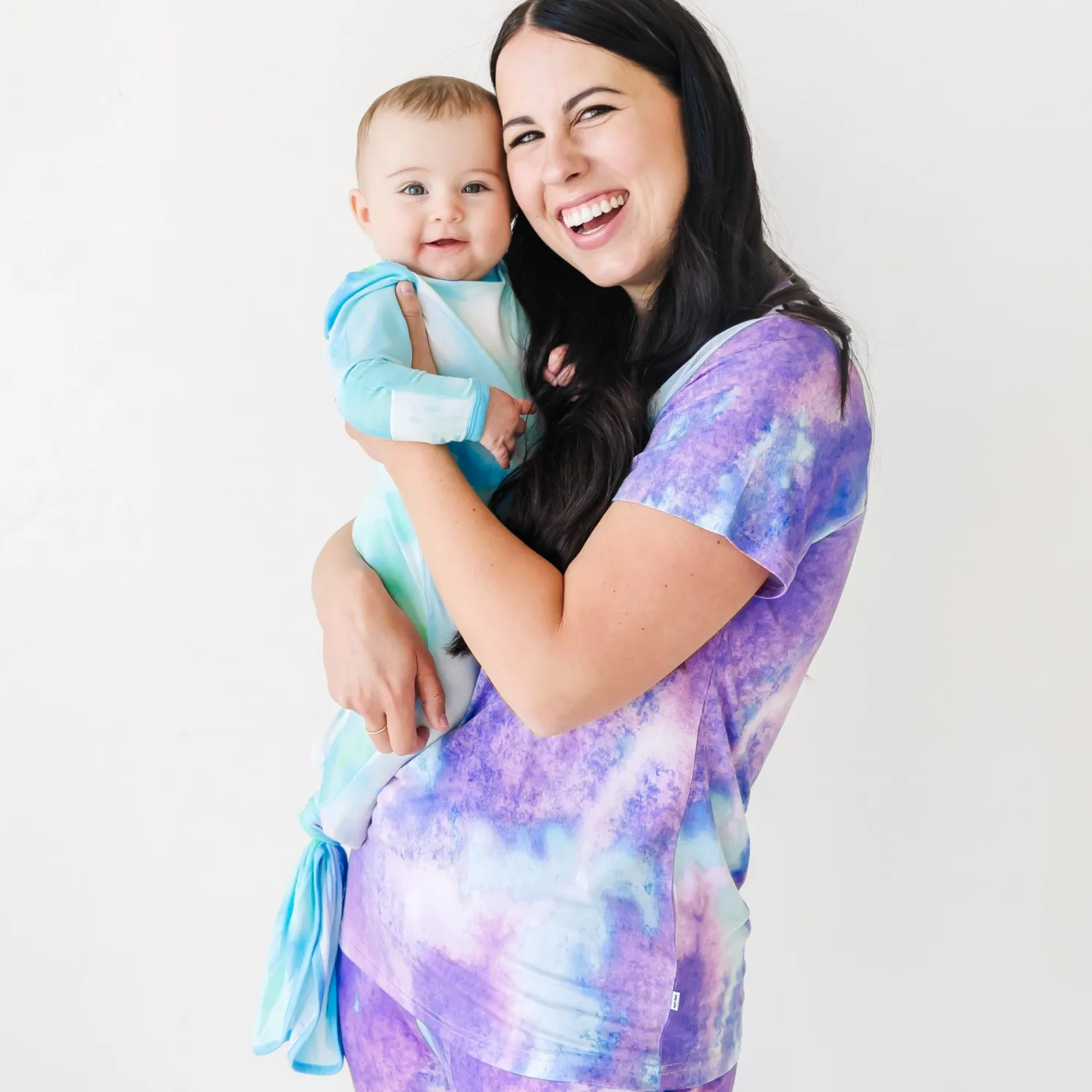 Purple Watercolor Women's Short Sleeve Pajama Top