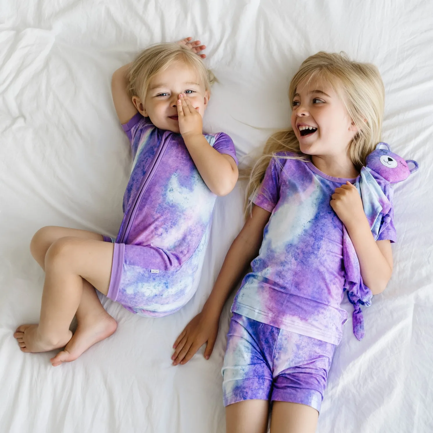 Purple Watercolor Two-Piece Pajama Set