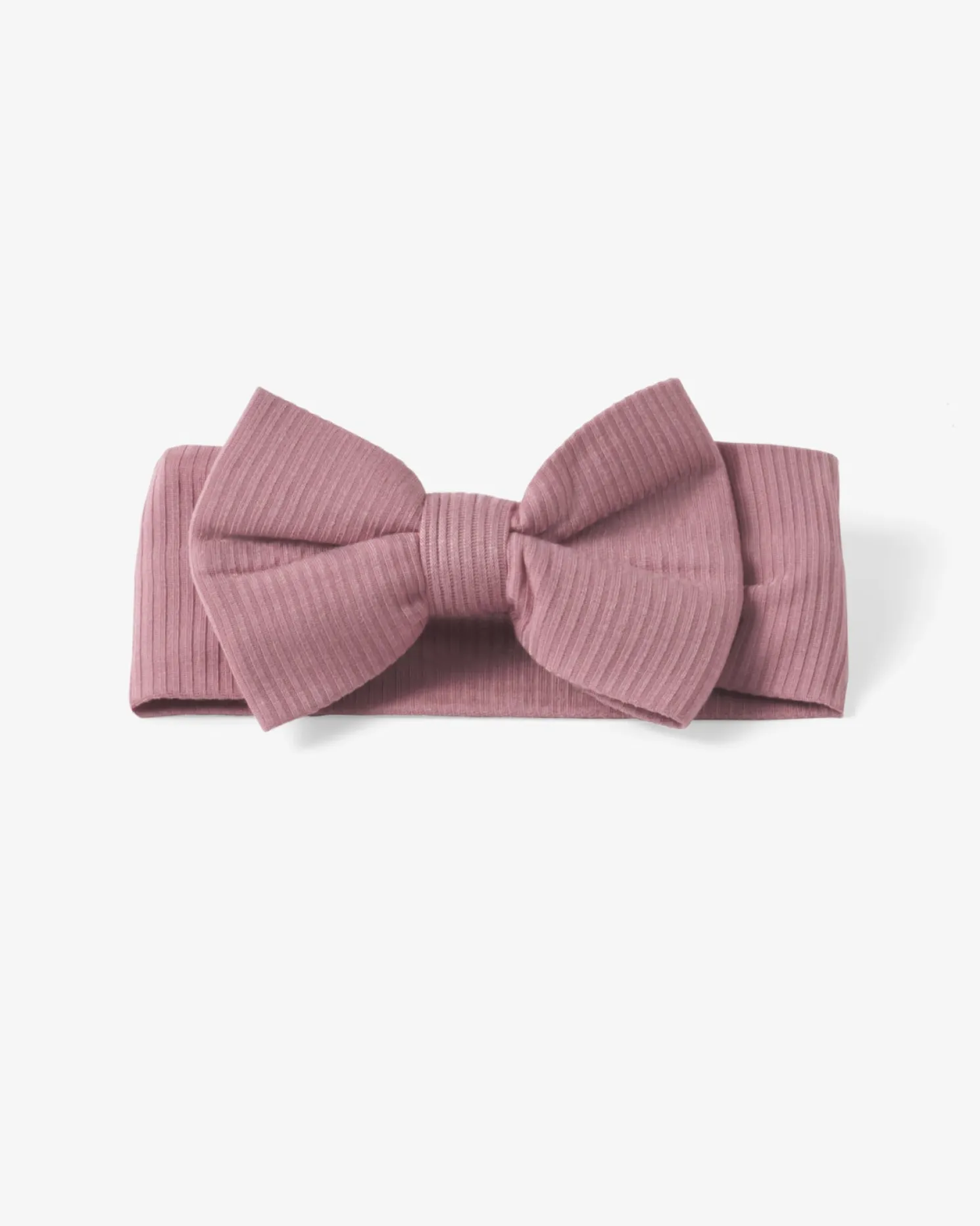 Rosewood Ribbed Luxe Bow Headband