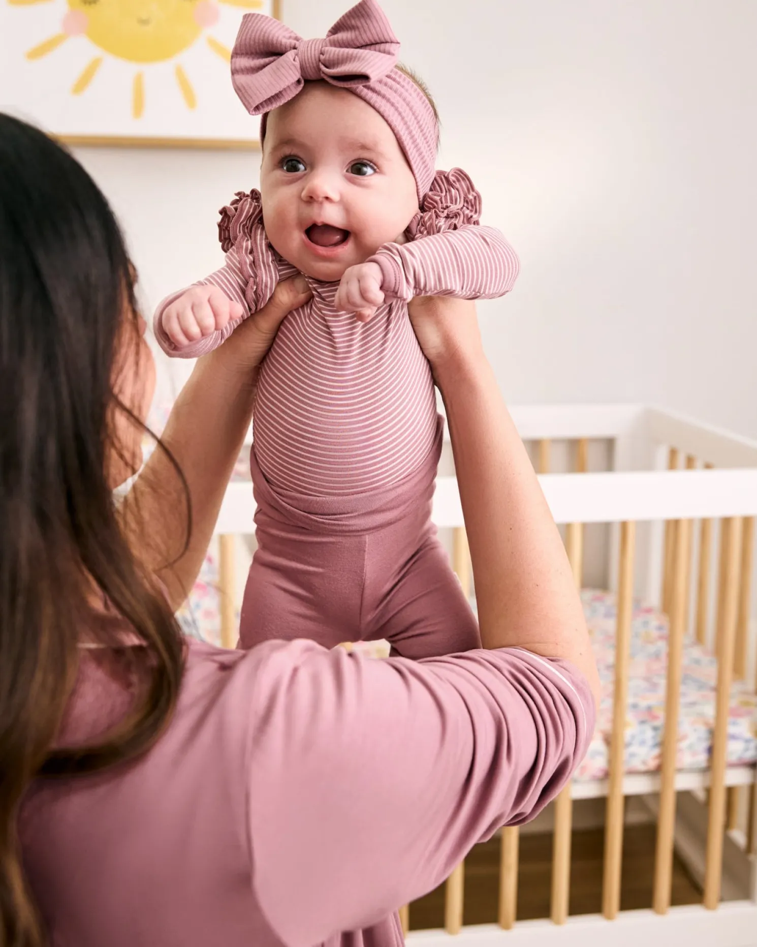 Rosewood Ribbed Luxe Bow Headband
