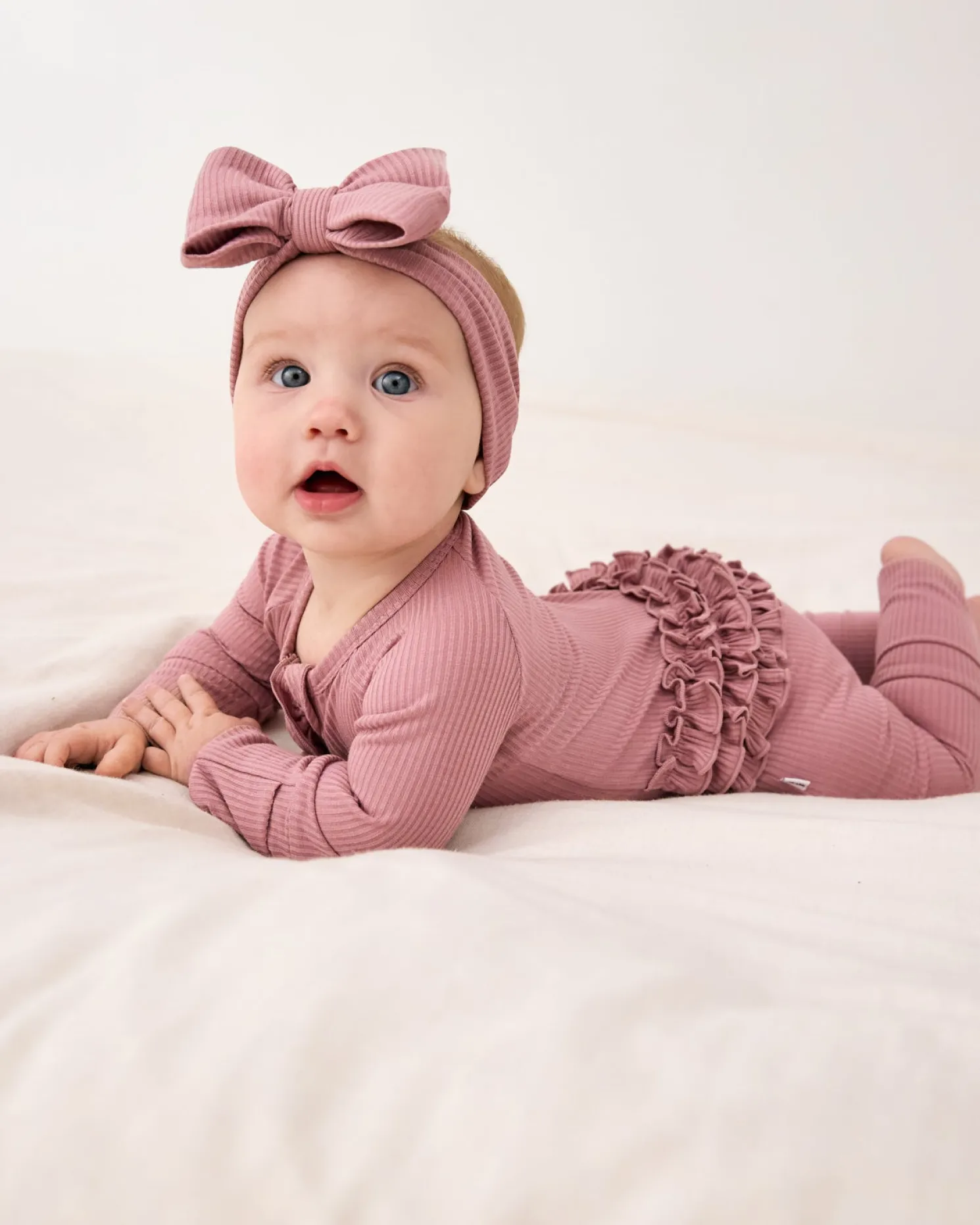 Rosewood Ribbed Ruffle Zippy