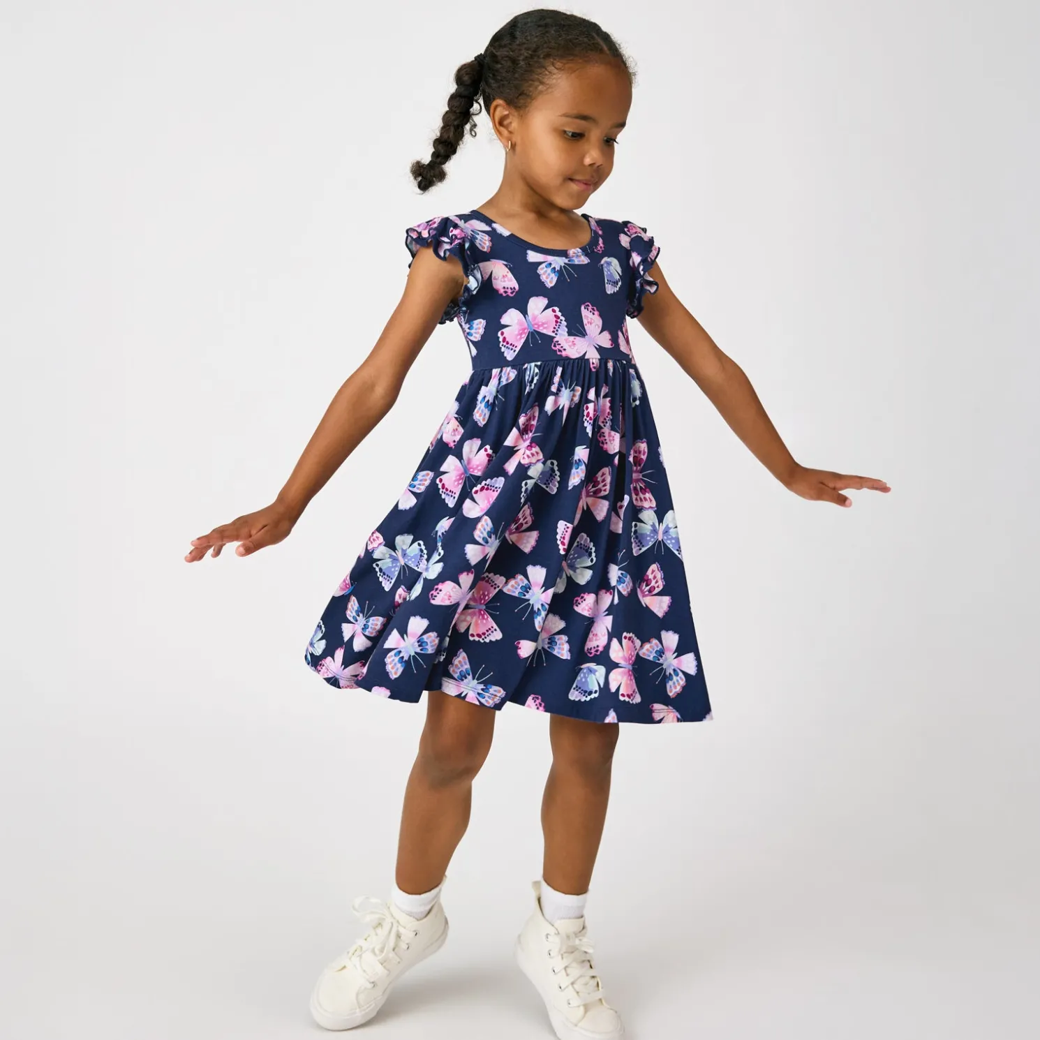 Royal Butterflies Flutter Twirl Dress