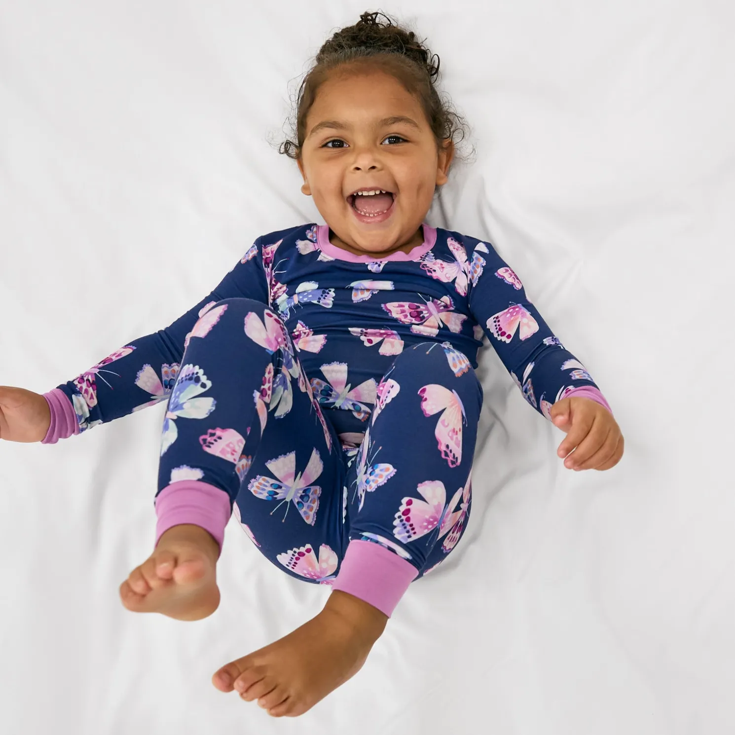 Royal Butterflies Two-Piece Pajama Set