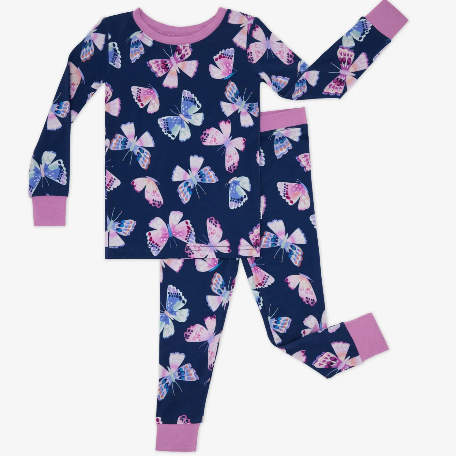 Royal Butterflies Two-Piece Pajama Set