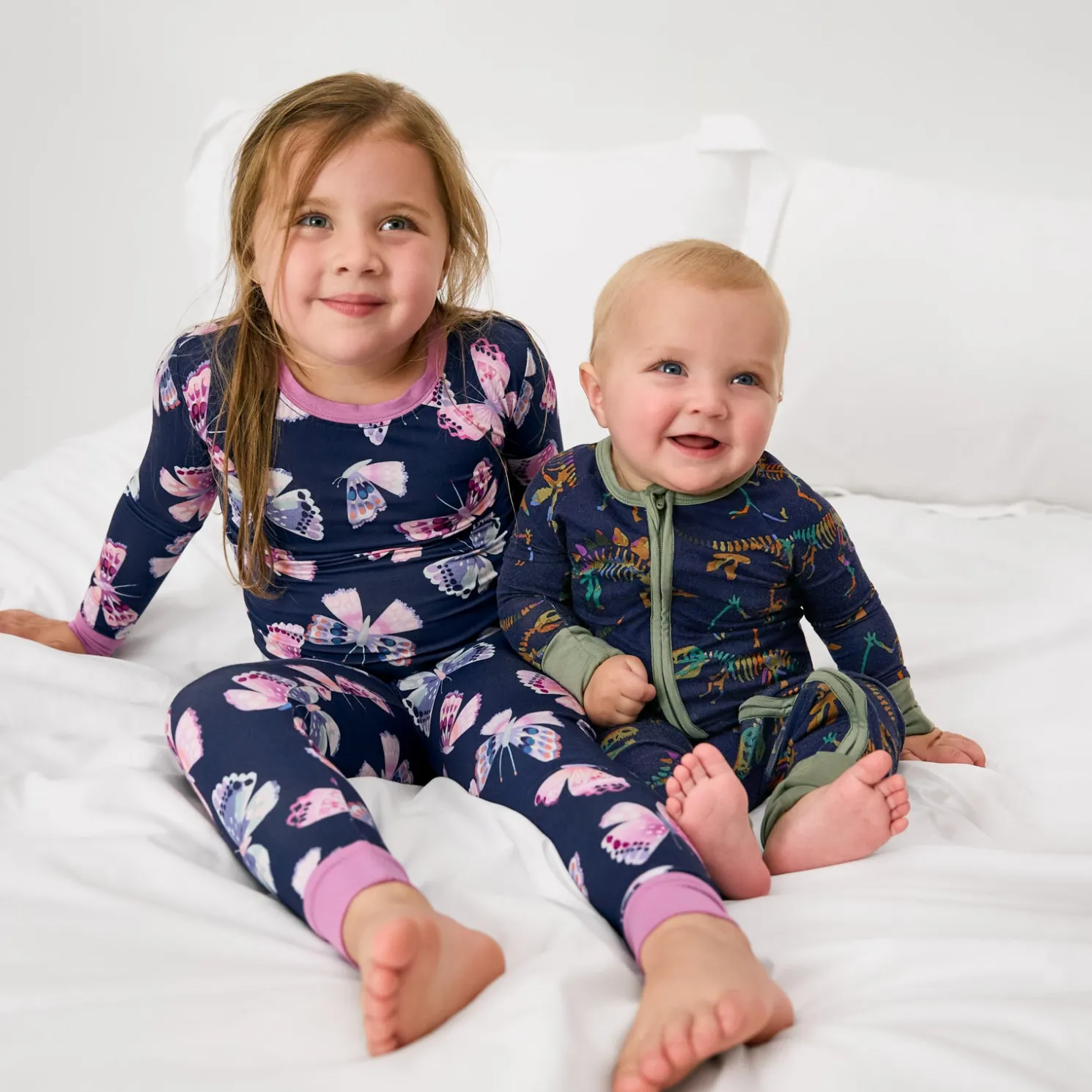 Royal Butterflies Two-Piece Pajama Set