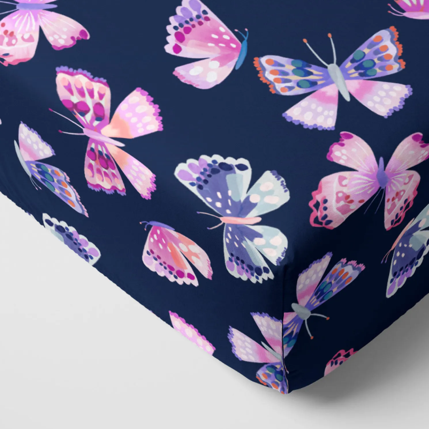 Royal Butterflies Fitted Crib Sheet