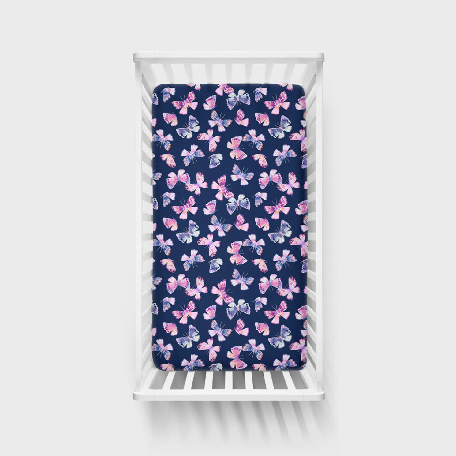 Royal Butterflies Fitted Crib Sheet