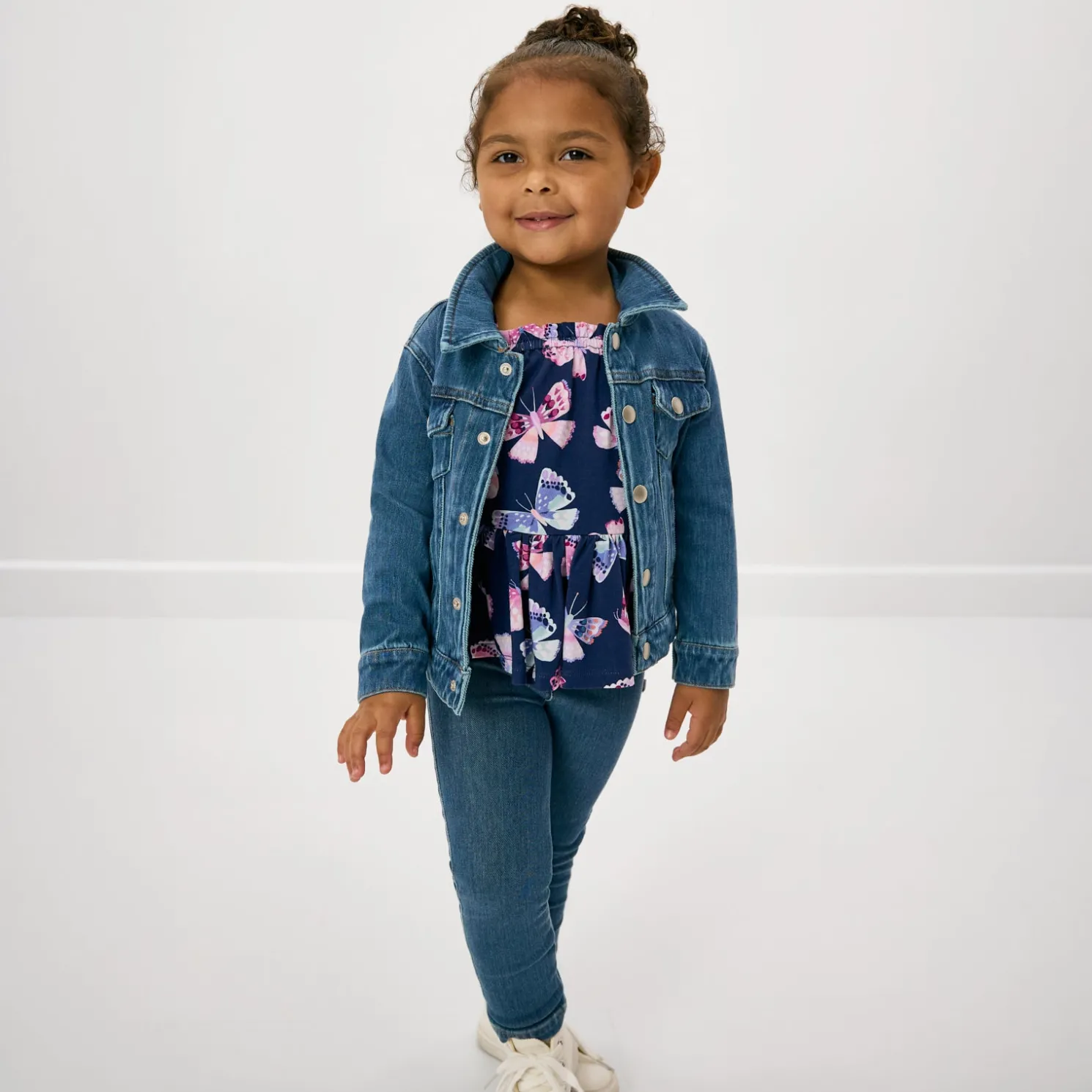 Royal Butterflies Peplum Flutter Tank