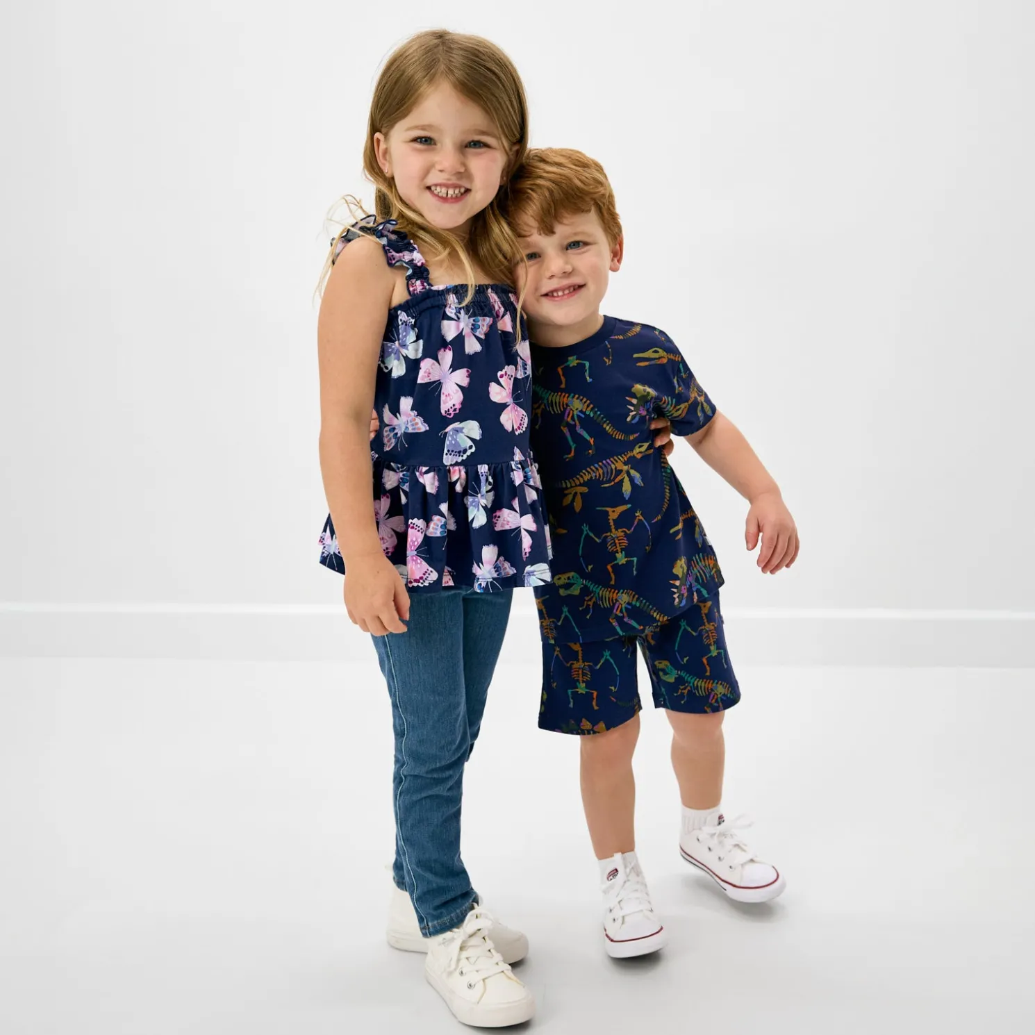 Royal Butterflies Peplum Flutter Tank