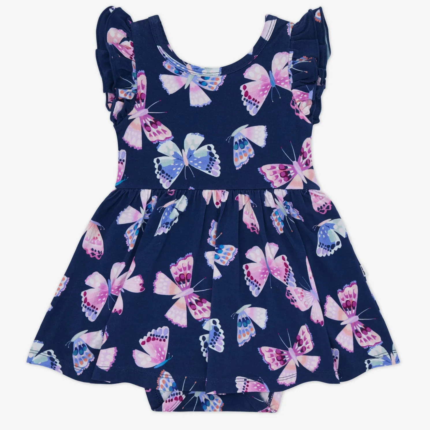 Royal Butterflies Flutter Twirl Dress with Bodysuit