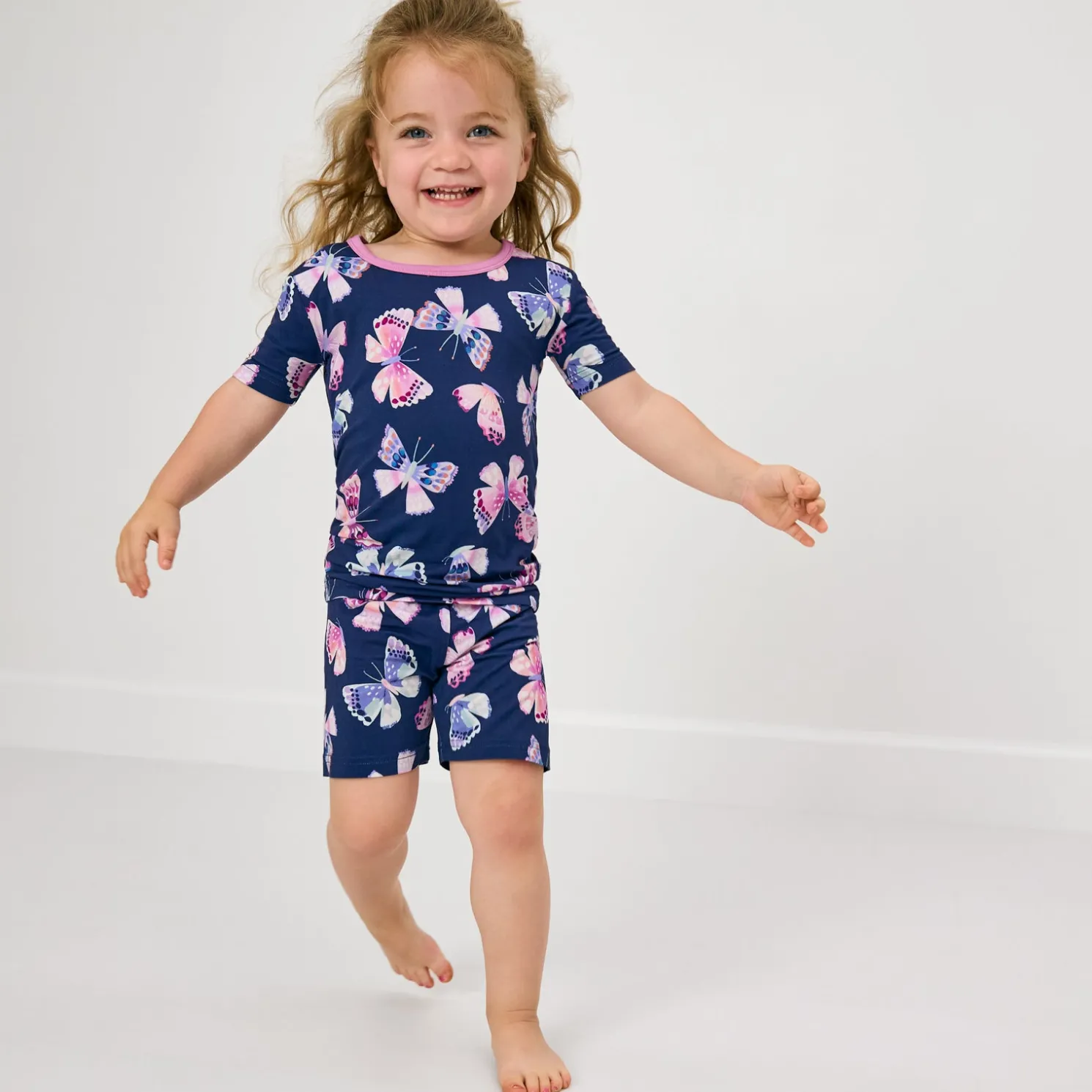 Royal Butterflies Two-Piece Pajama Set