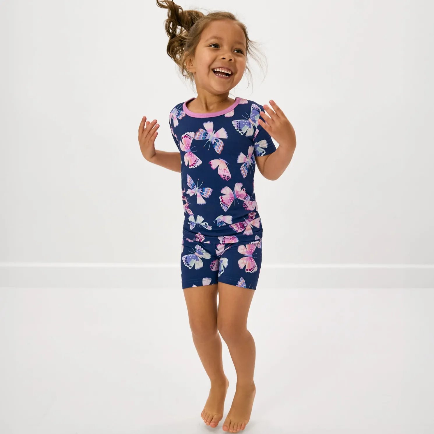 Royal Butterflies Two-Piece Pajama Set
