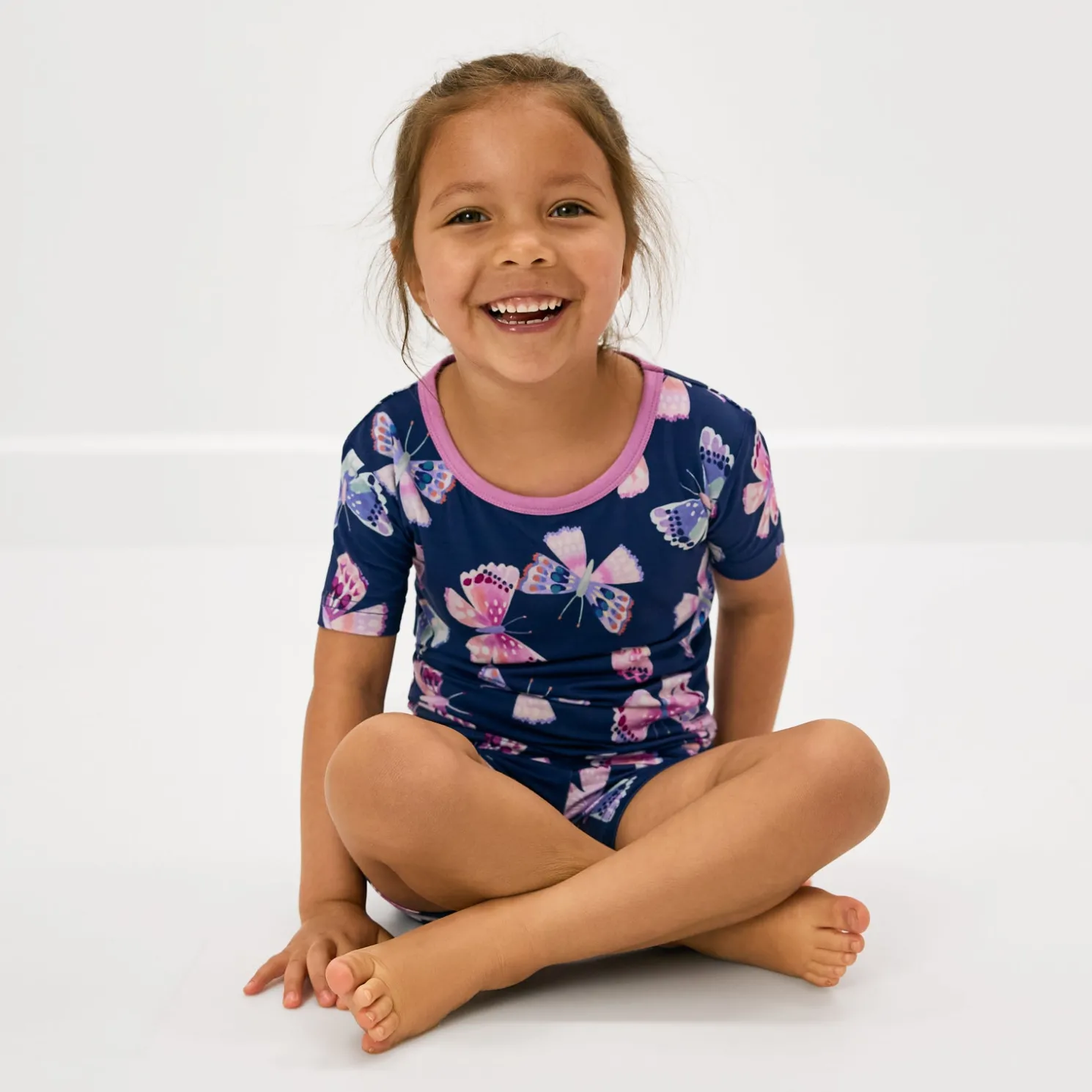 Royal Butterflies Two-Piece Pajama Set