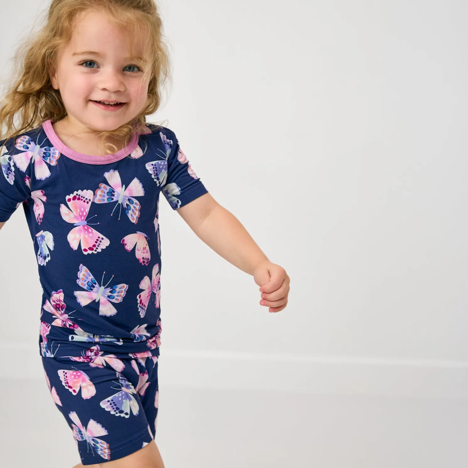 Royal Butterflies Two-Piece Pajama Set