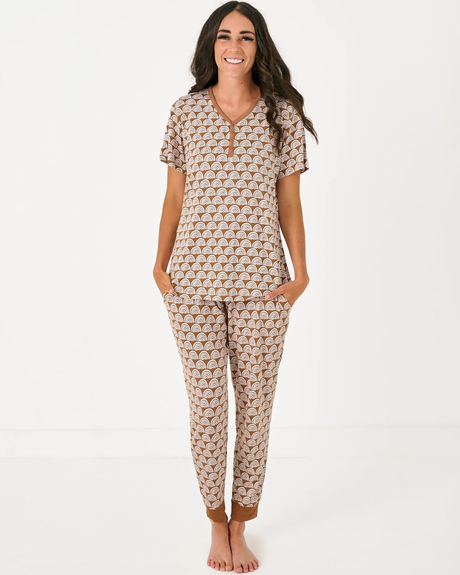 Rust Rainbows Women's Short Sleeve Pajama Top