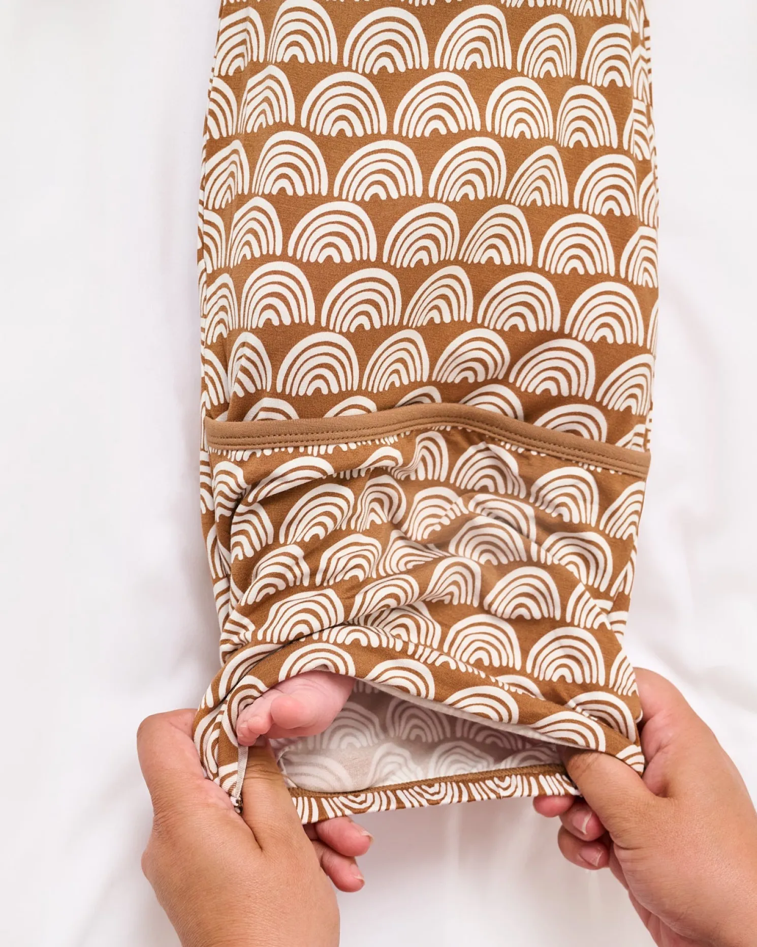 Rust Rainbows Infant Gown