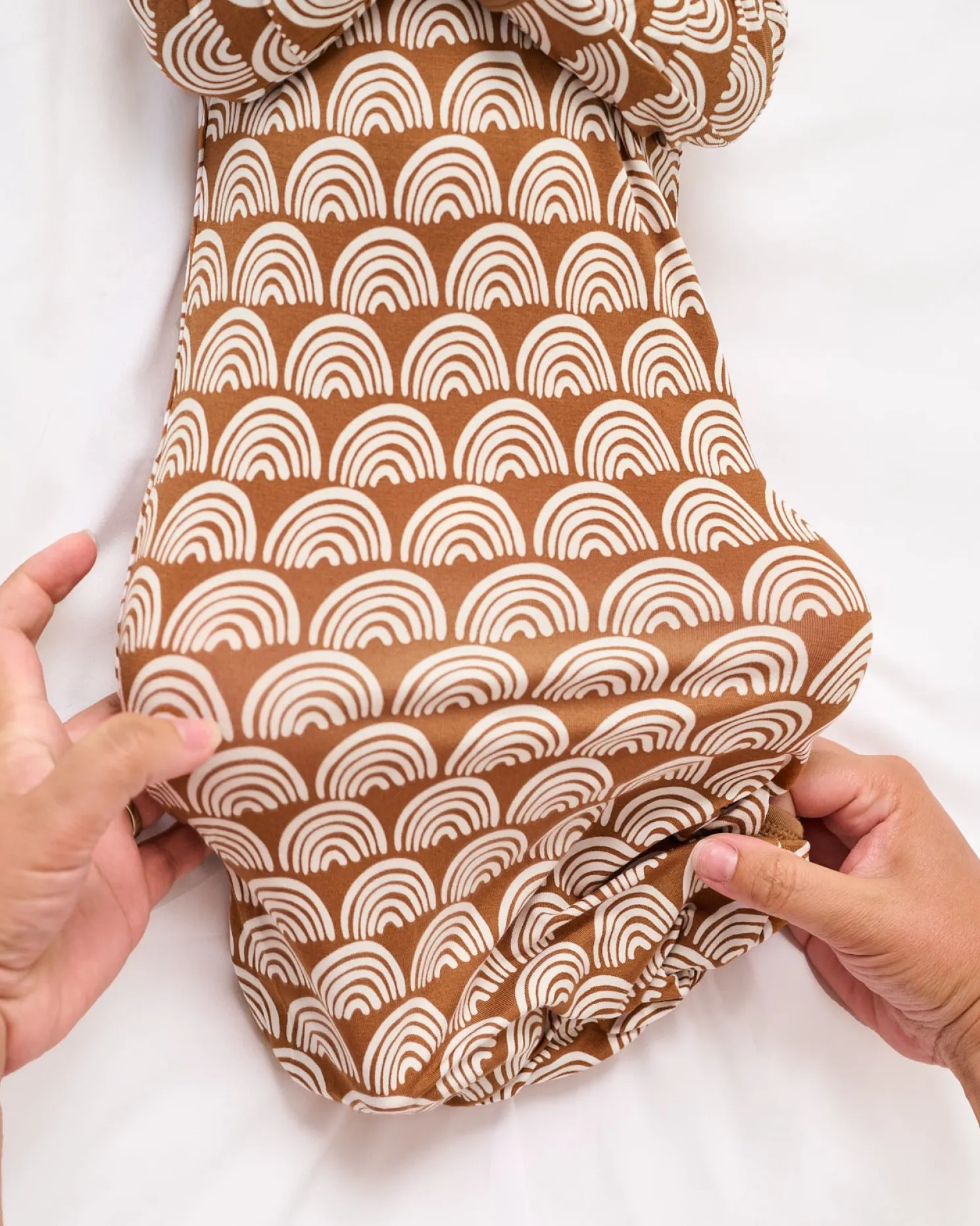 Rust Rainbows Infant Gown