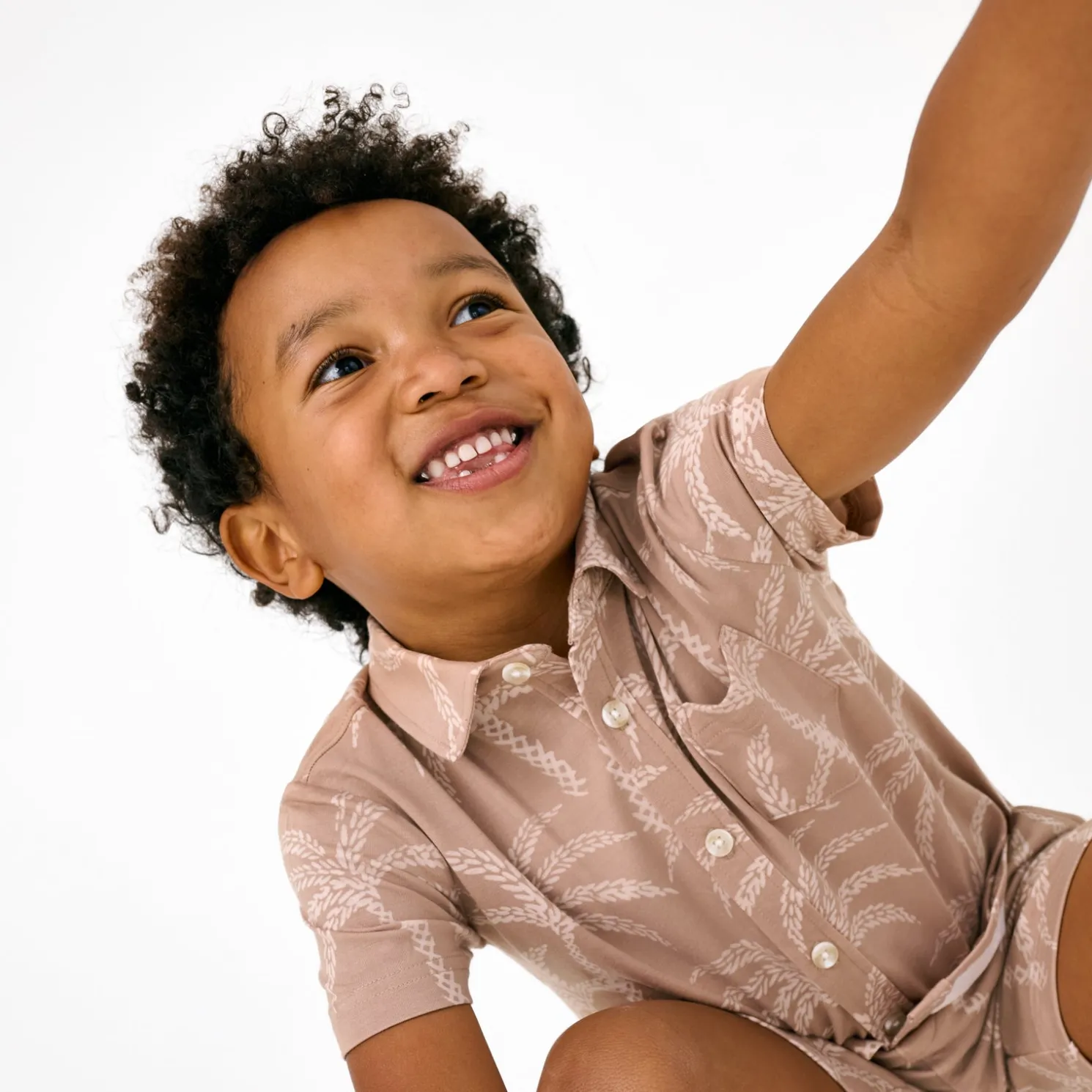 Sandy Palms Button Down Polo