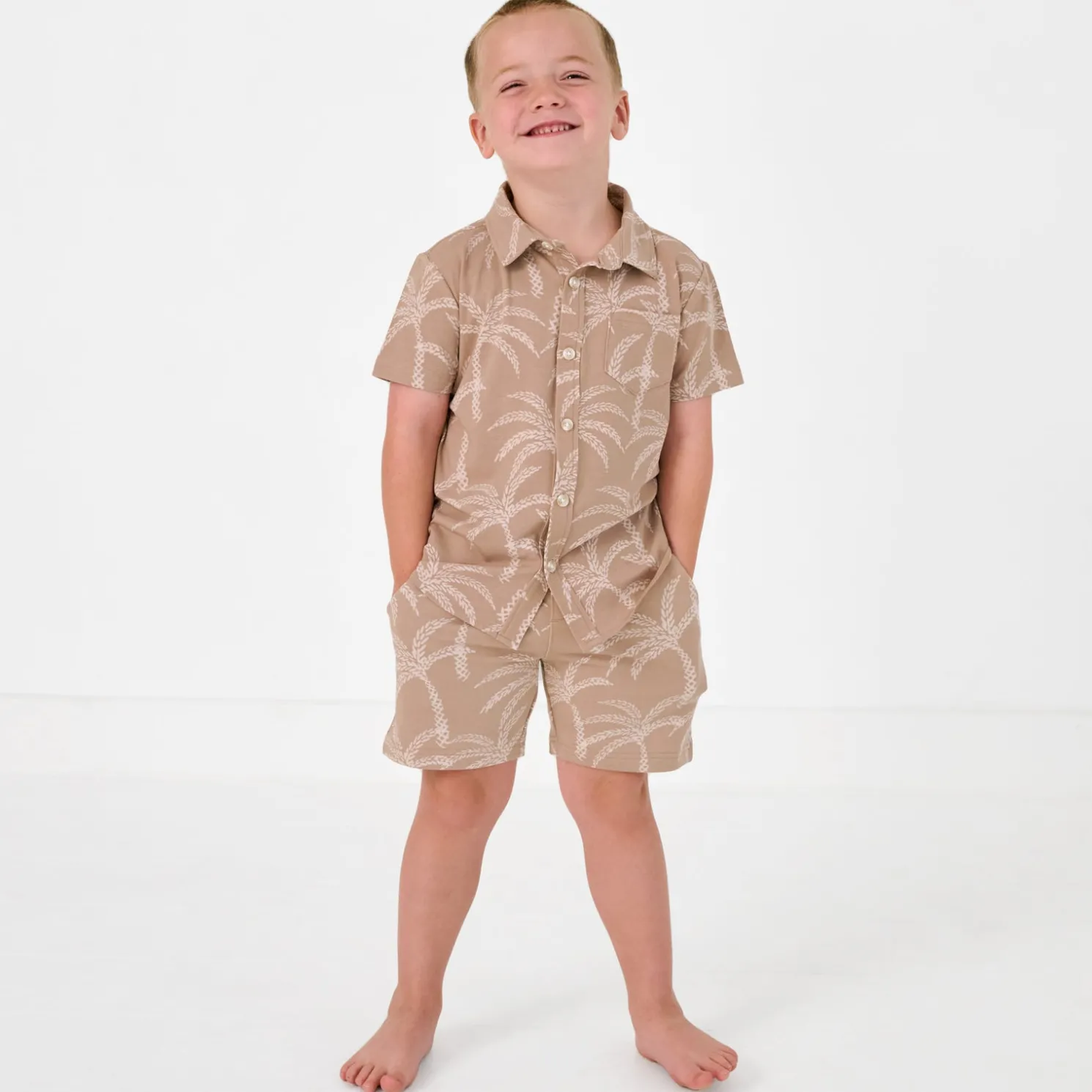 Sandy Palms Drawstring Shorts