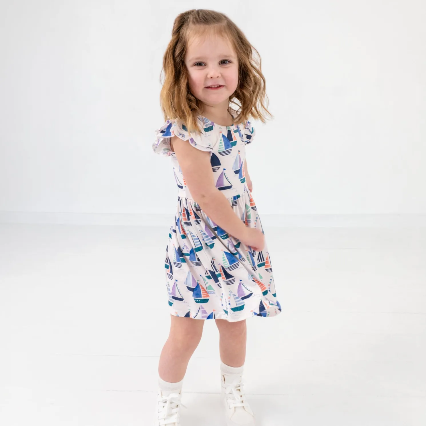 Seas The Day Flutter Skater Dress