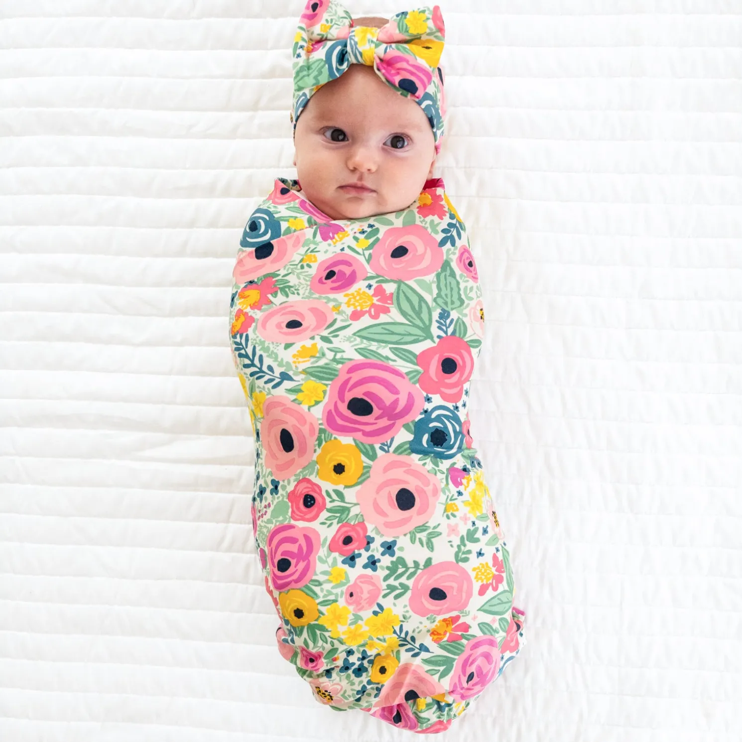 Secret Garden Swaddle & Luxe Bow Headband Set