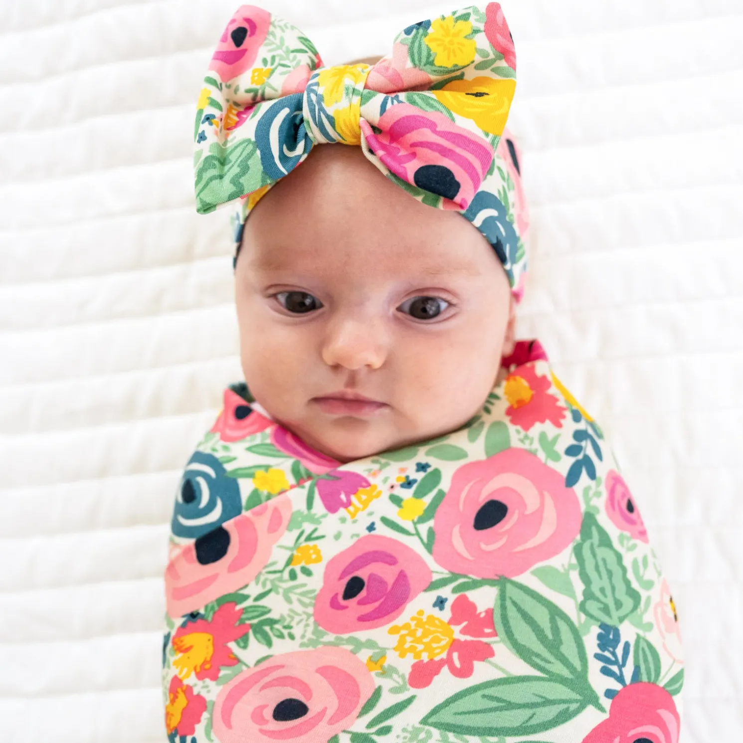 Secret Garden Swaddle & Luxe Bow Headband Set