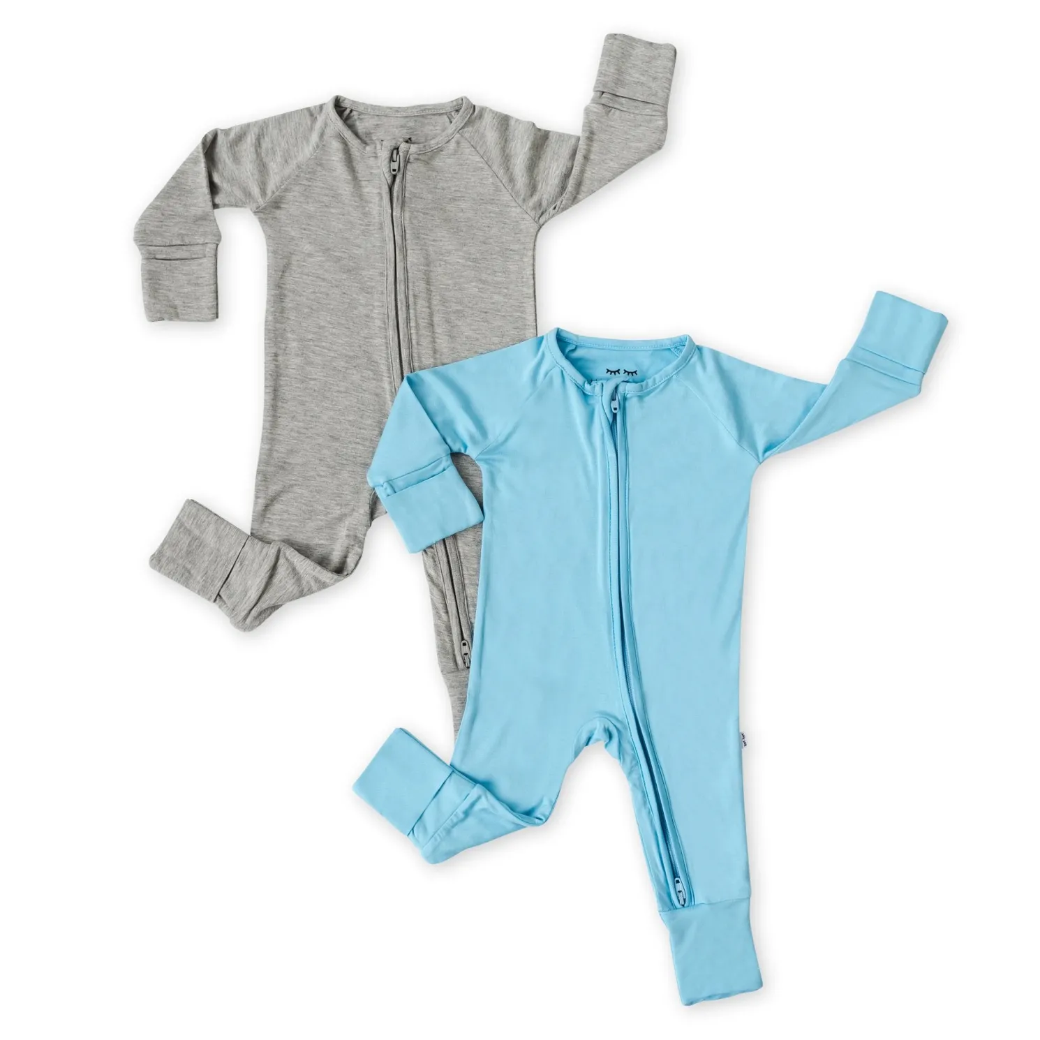 Sky Blue & Heather Gray Zippy