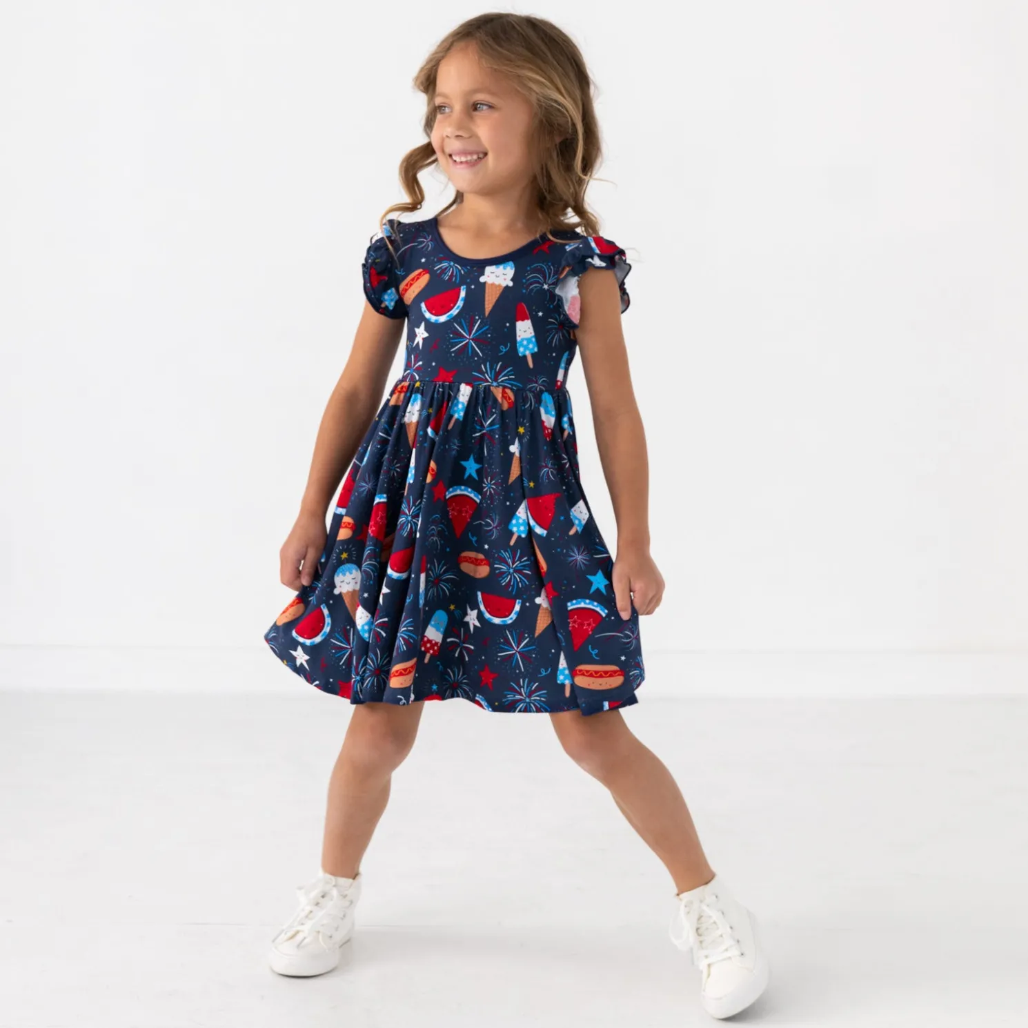 Snacks & Sparkles Flutter Twirl Dress